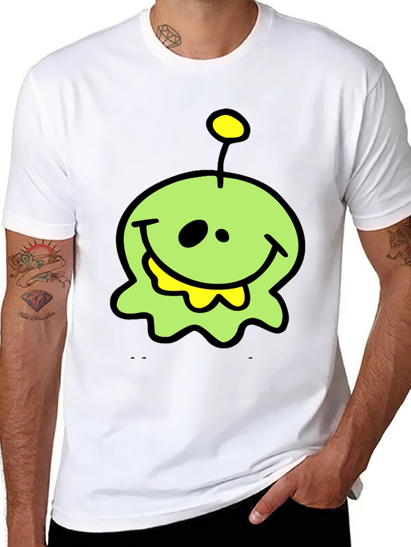 Funny Alien Graphic T-Shirt - Black Cotton Tee