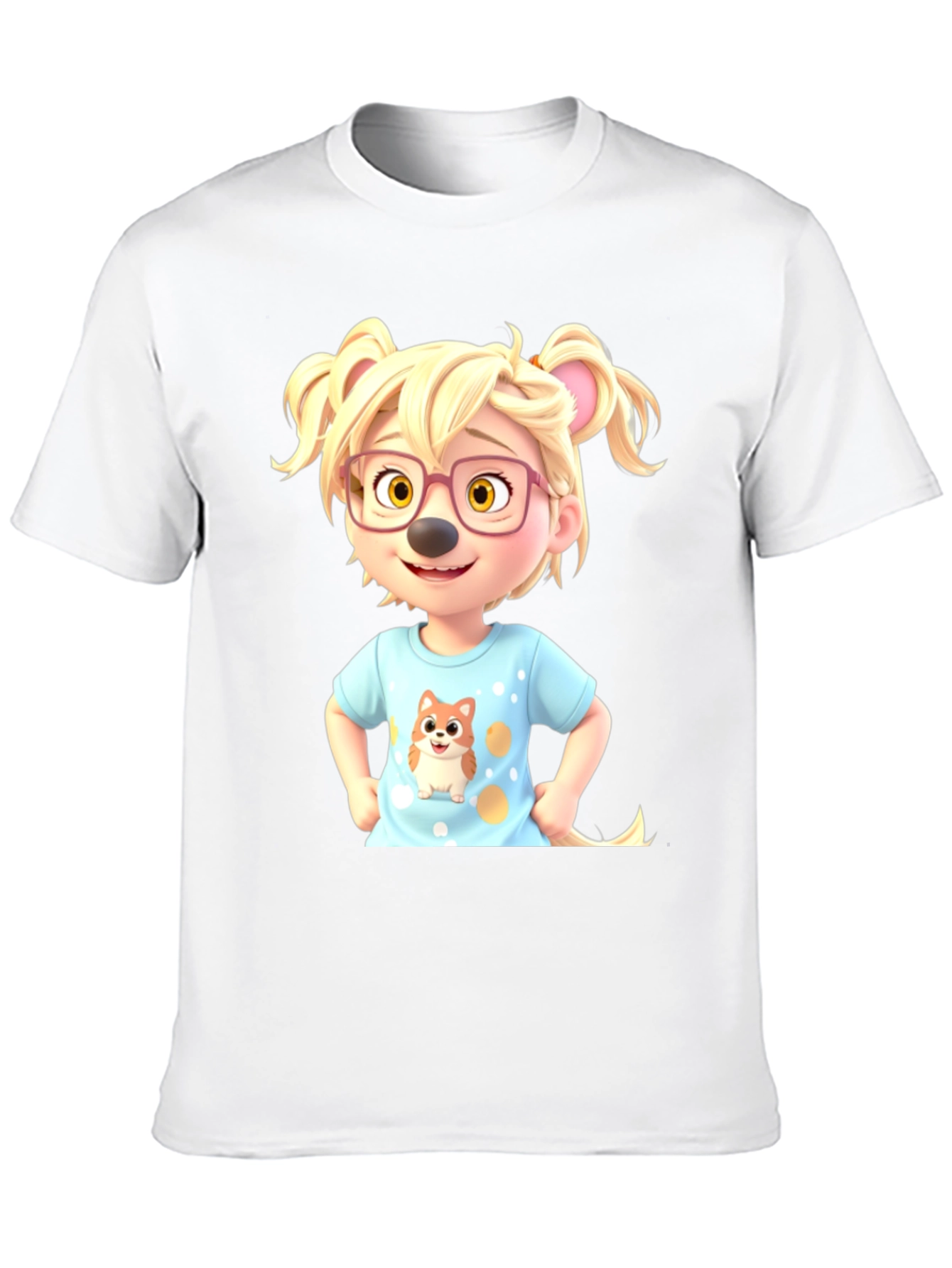 Cartoon Character Tee - Cute & Stylish Black T-Shirt