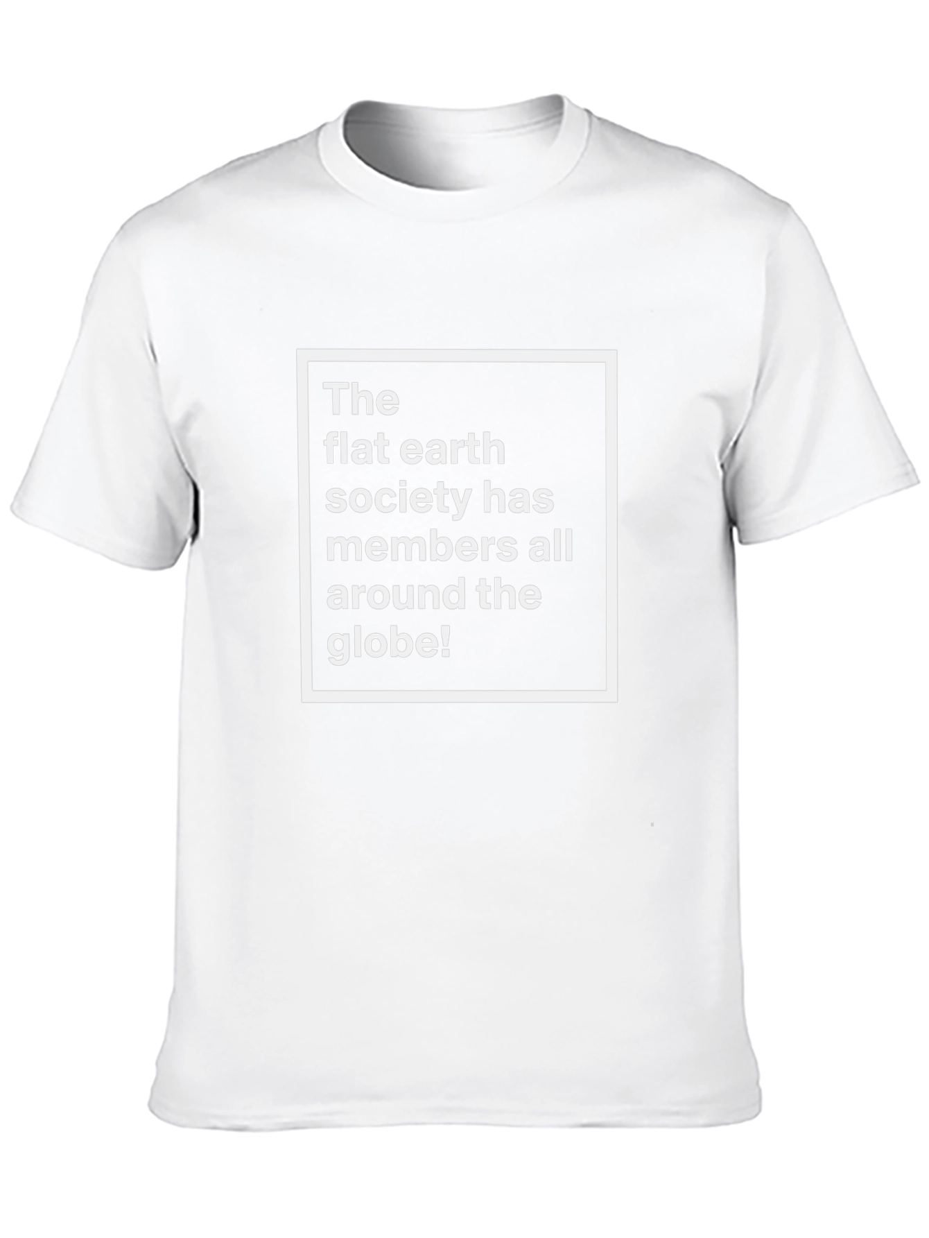 Flat Earth Society T-Shirt Funny Conspiracy Theory Tee