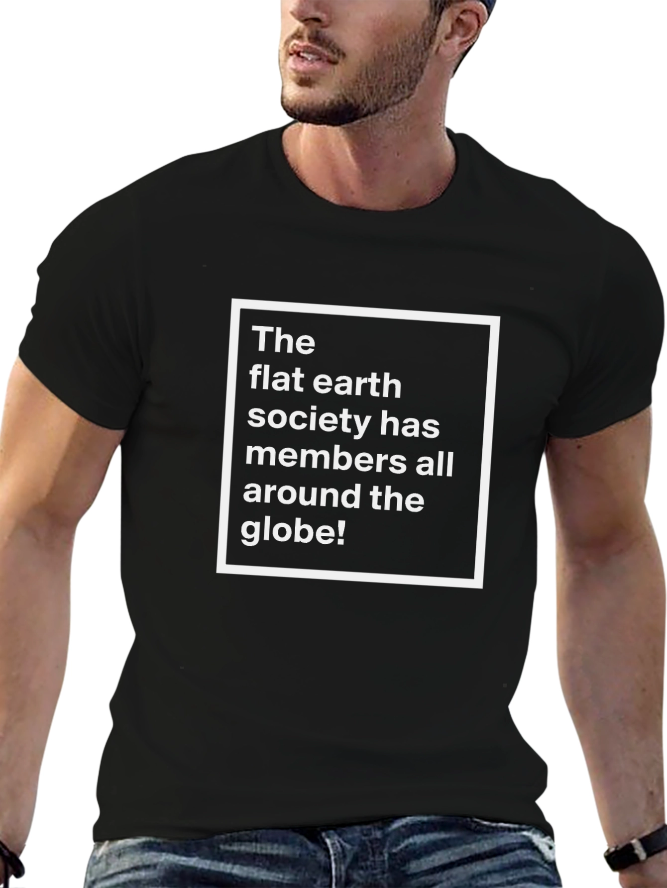 Flat Earth Society T-Shirt Funny Conspiracy Theory Tee