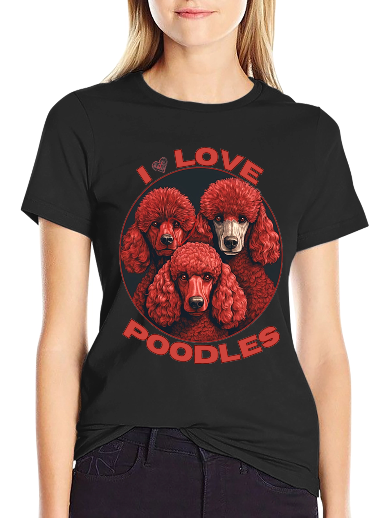 I Love Poodles Graphic T-Shirt