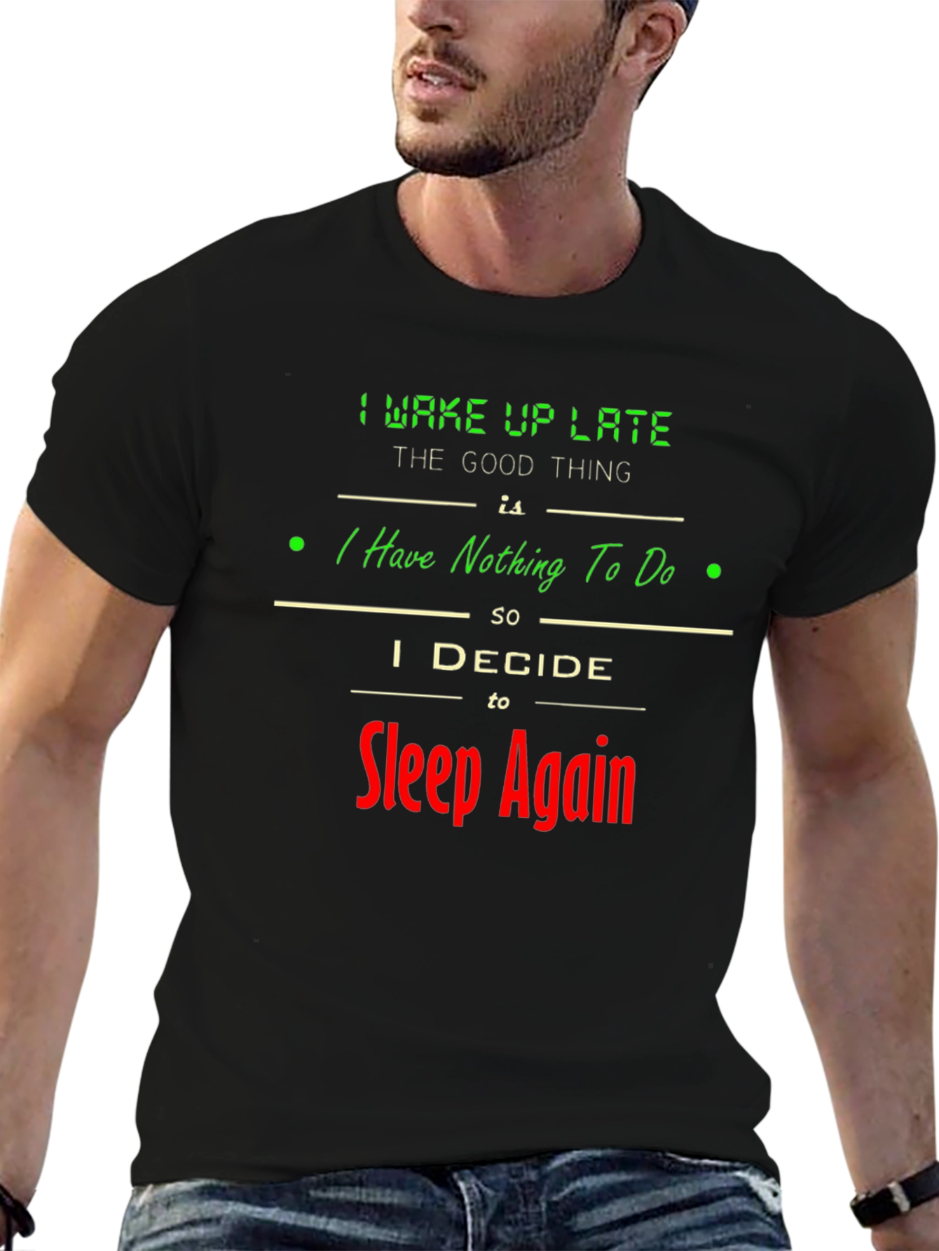 Sleep Again Graphic Tee - Funny Lazy Day T-Shirt