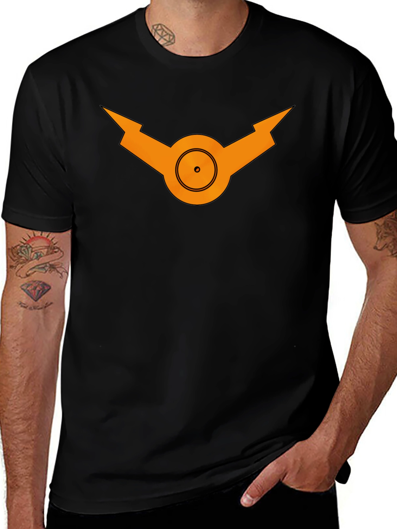 Geometric Symbol Black T-Shirt