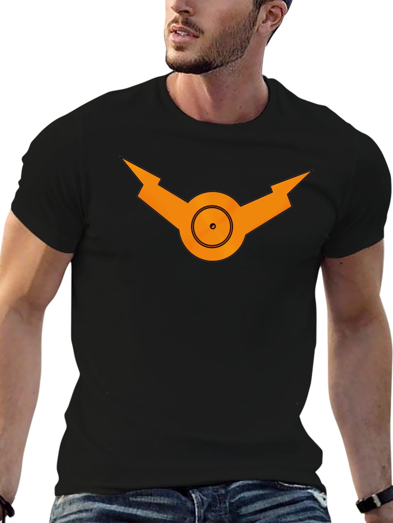 Geometric Symbol Black T-Shirt