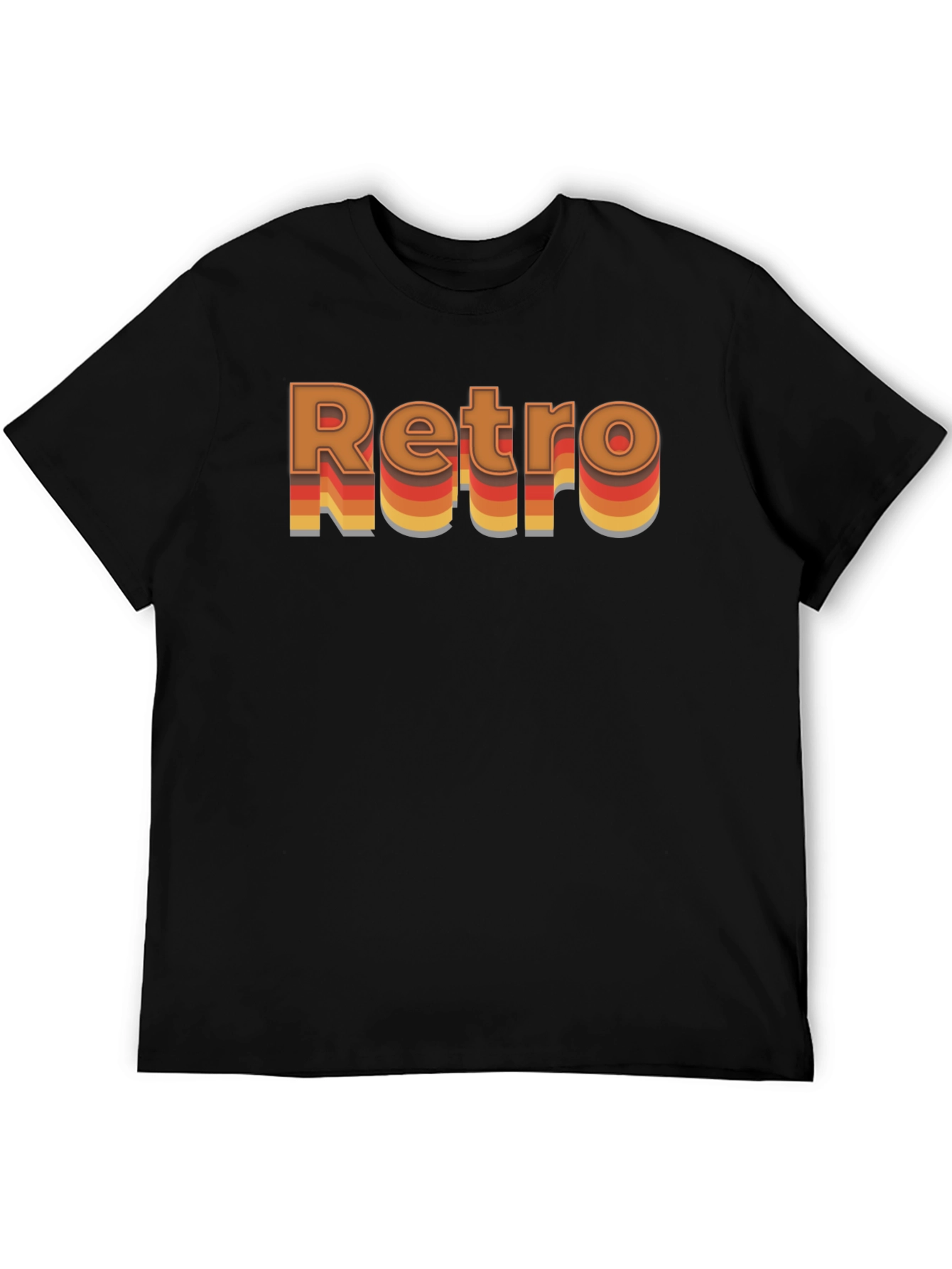 Retro Style Graphic T-Shirt - Black