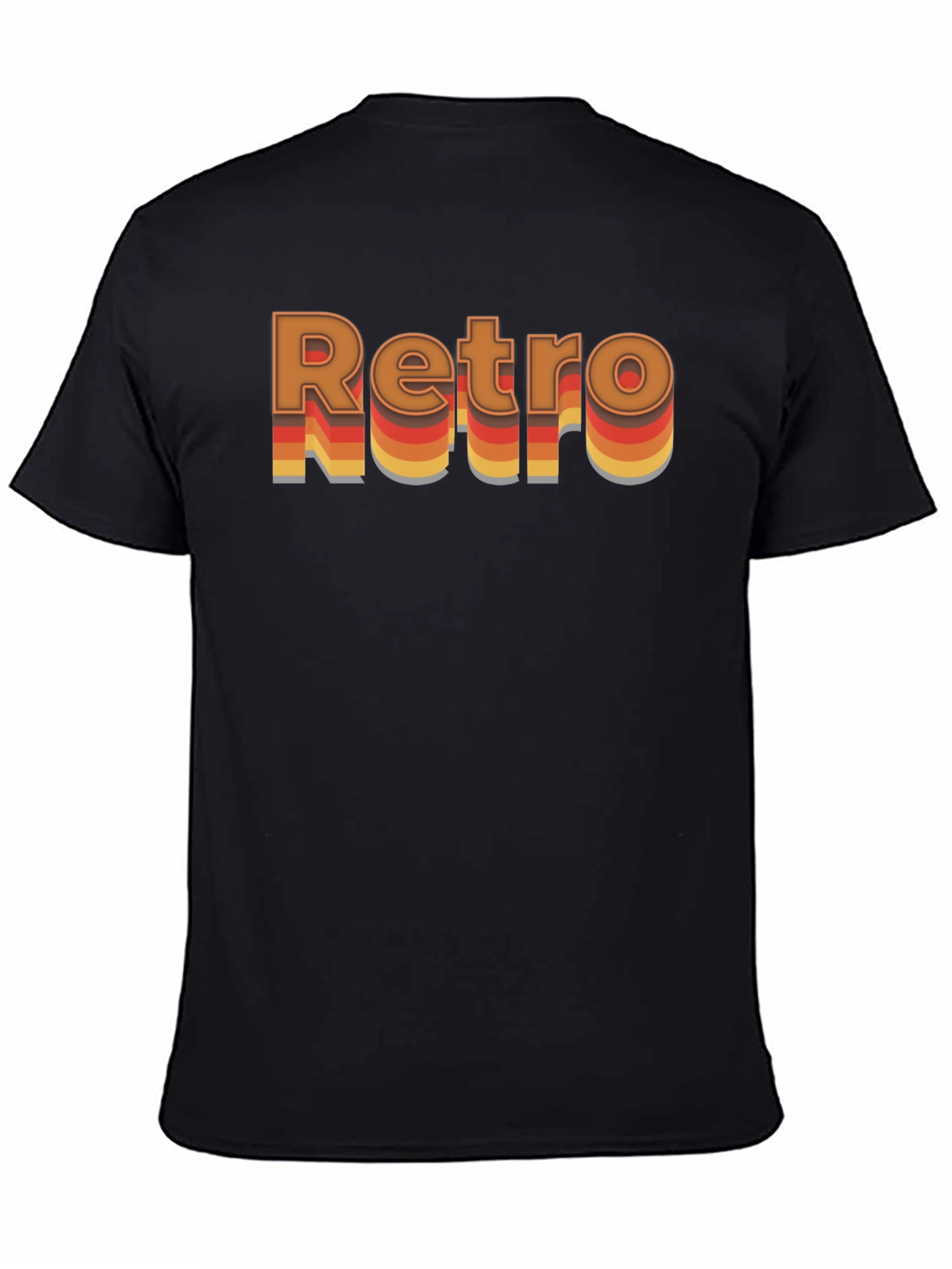 Retro Style Graphic T-Shirt - Black