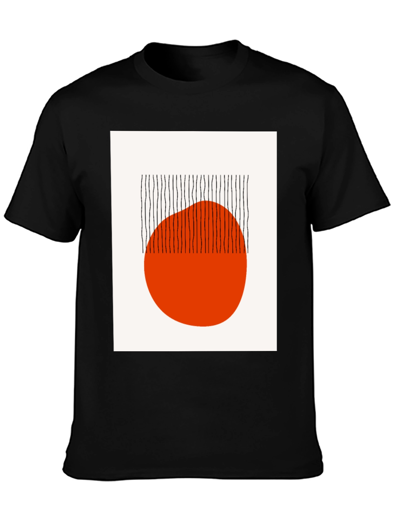 Modern Art Graphic Tee - Abstract Black Shirt