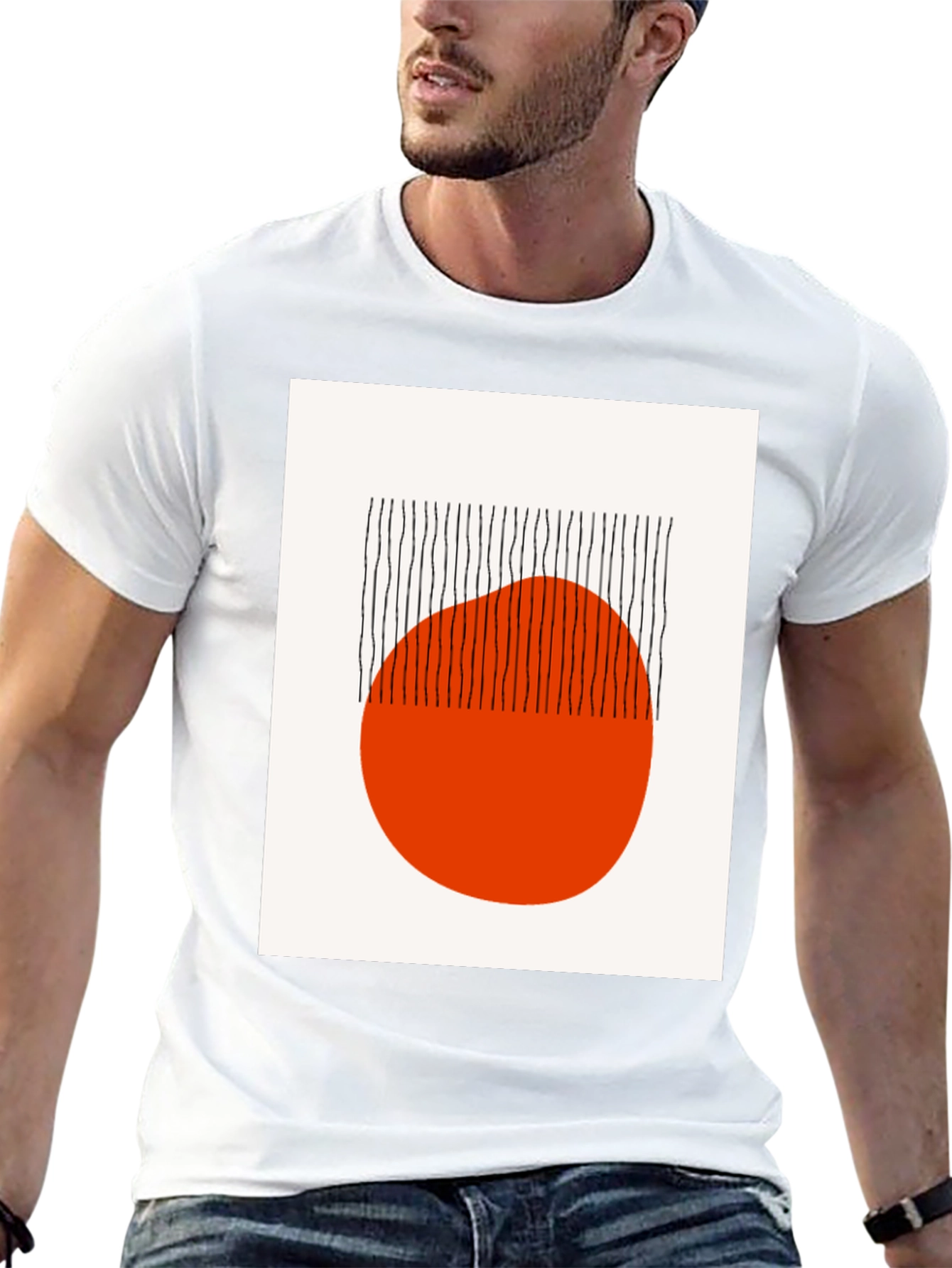 Modern Art Graphic Tee - Abstract Black Shirt