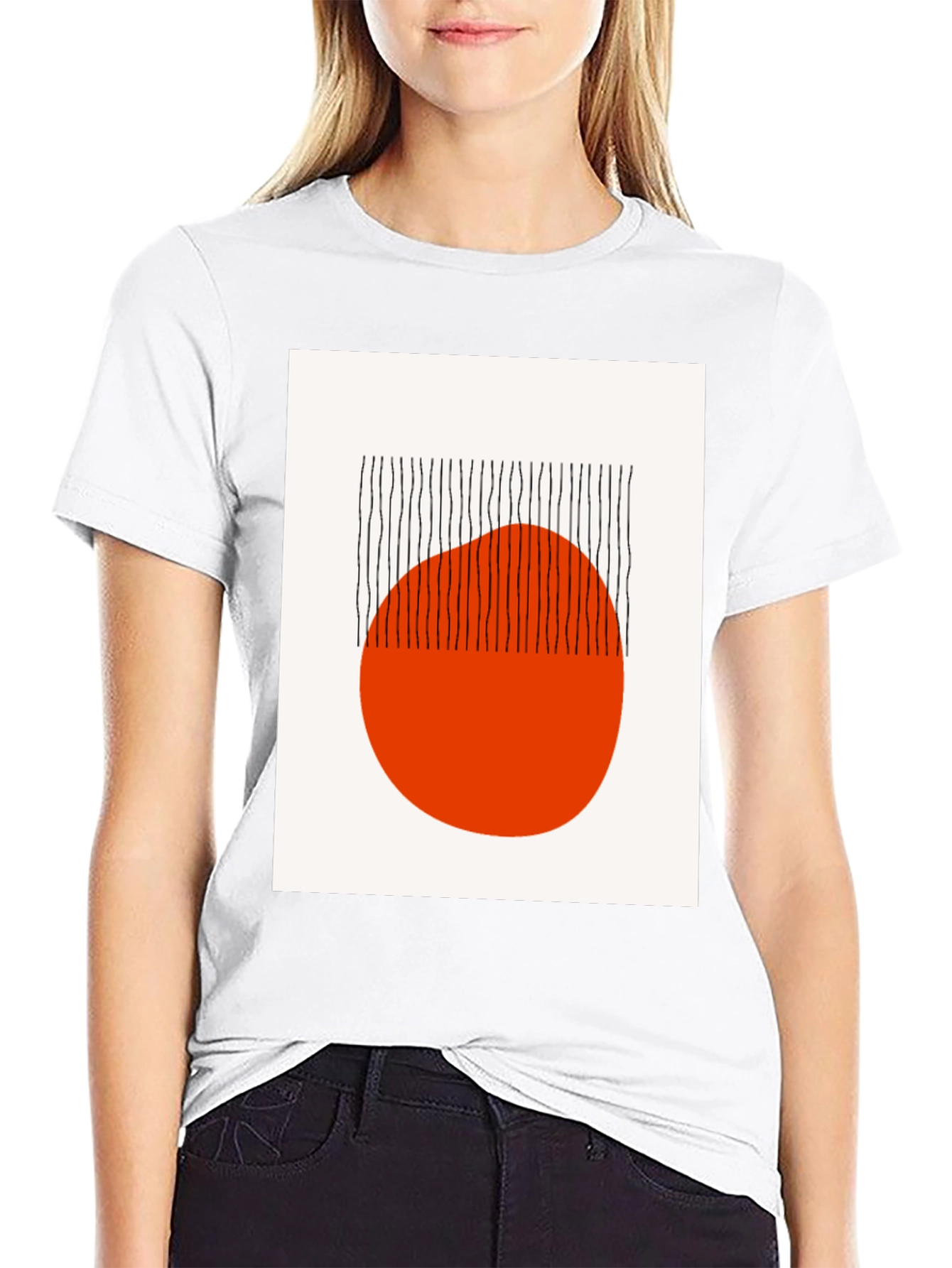 Modern Art Graphic Tee - Abstract Black Shirt