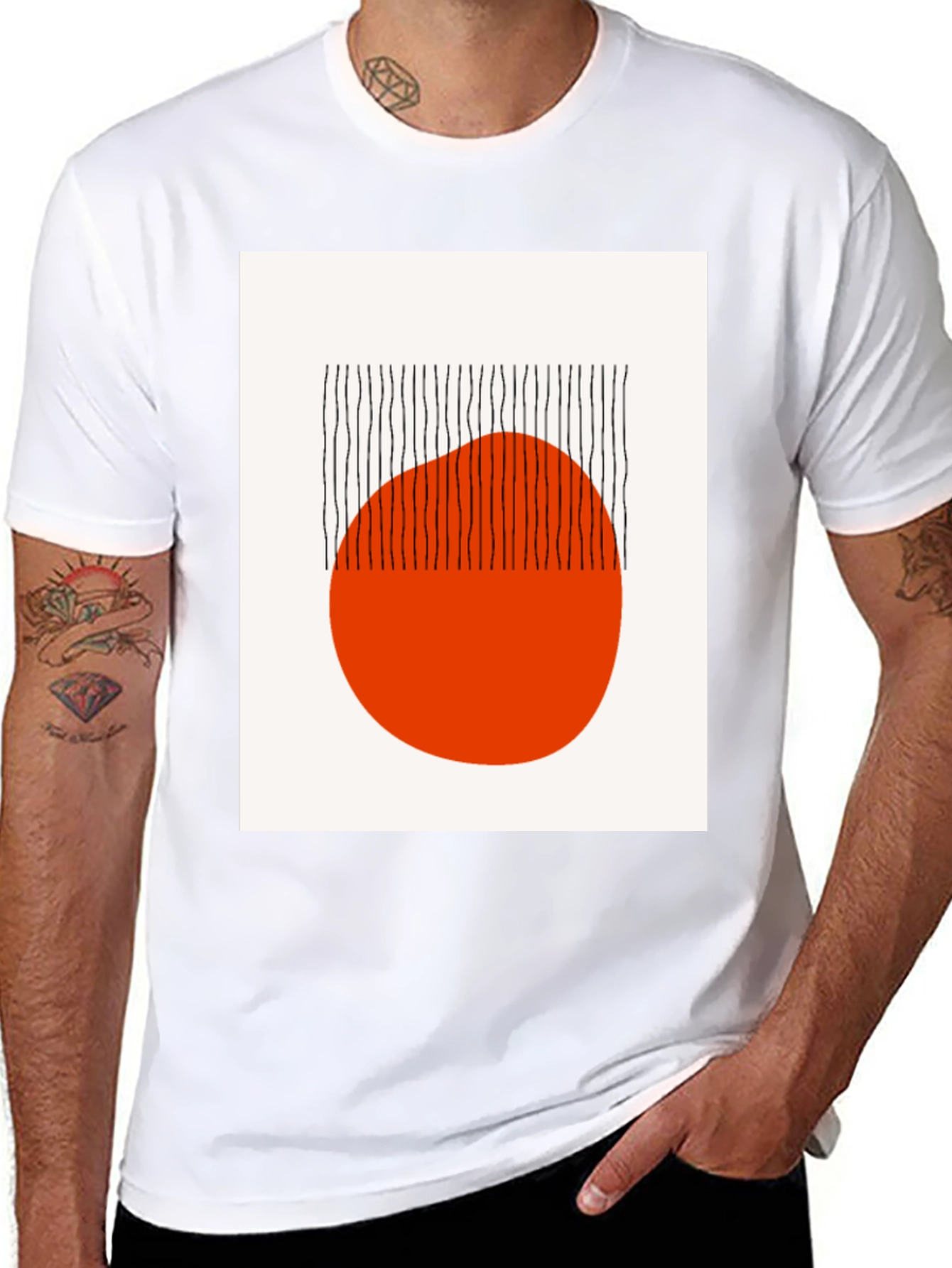 Modern Art Graphic Tee - Abstract Black Shirt