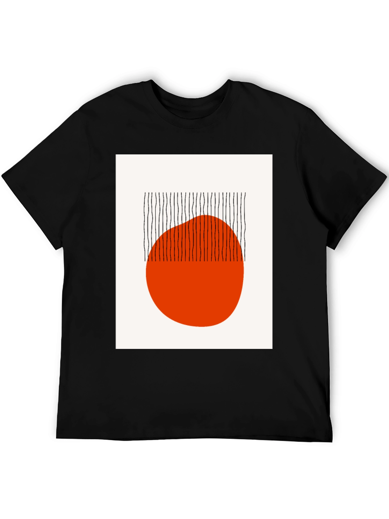 Modern Art Graphic Tee - Abstract Black Shirt