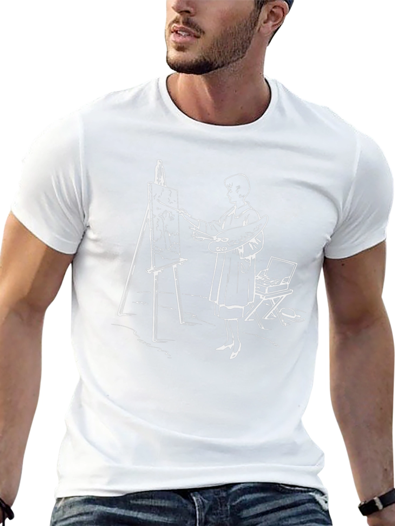 Artist Graphic Print Black T-Shirt