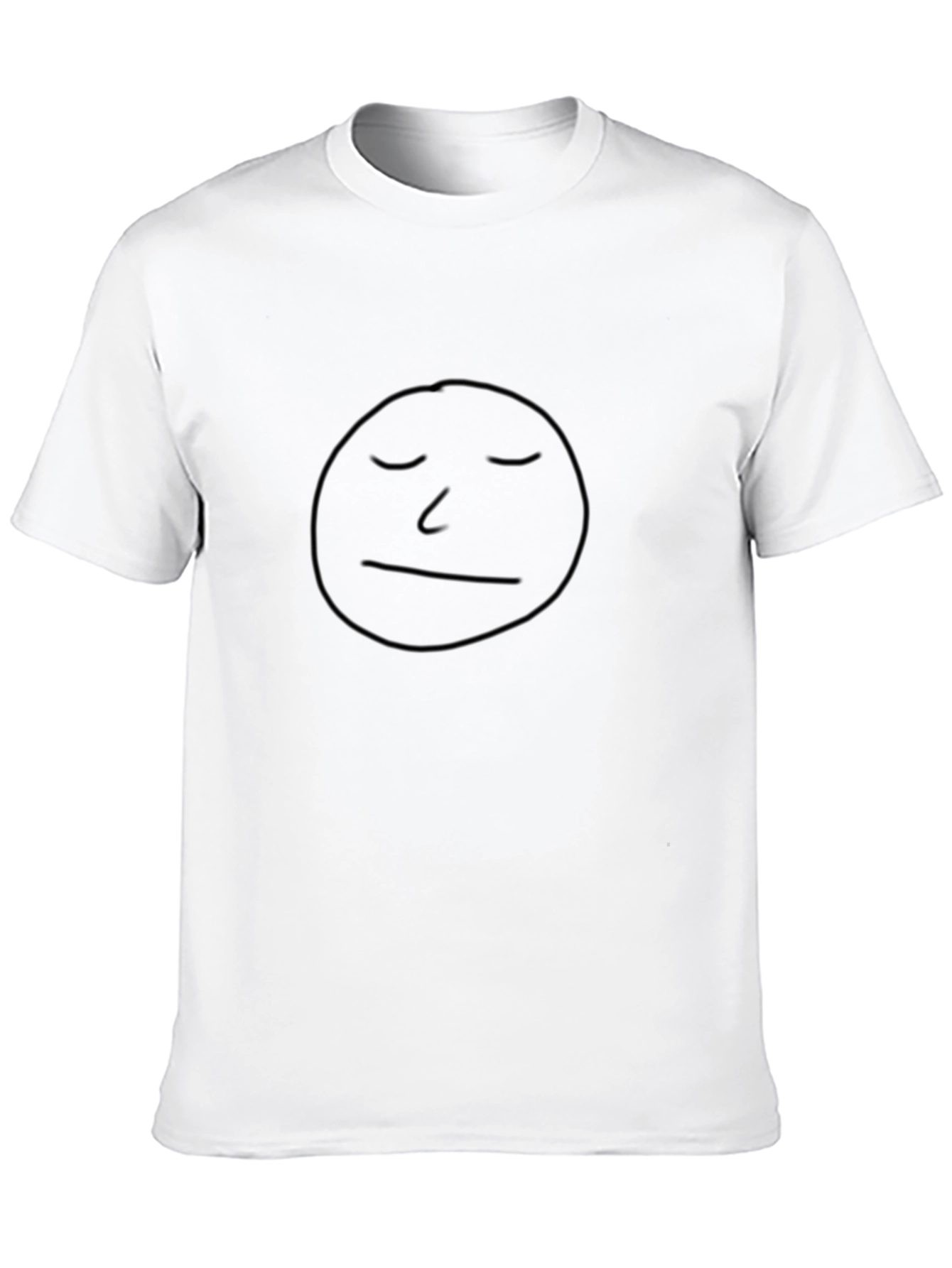 Relaxed Face Graphic T-Shirt - Soft Cotton Blend