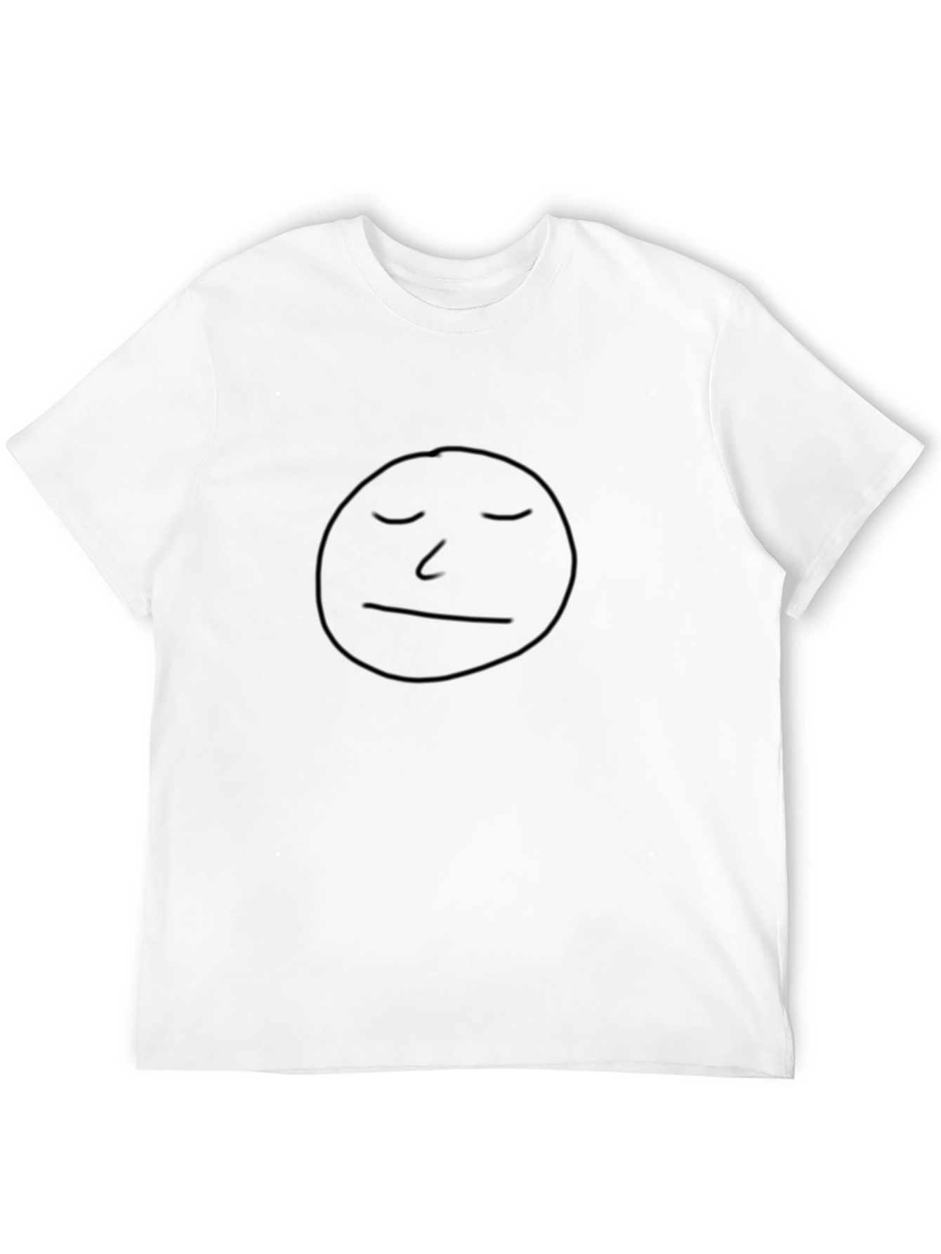 Relaxed Face Graphic T-Shirt - Soft Cotton Blend