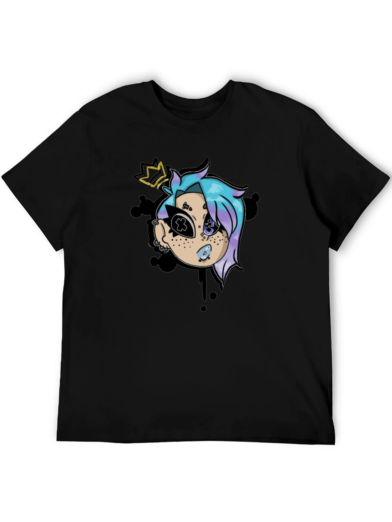 Cartoon Character Graphic Black T-Shirt