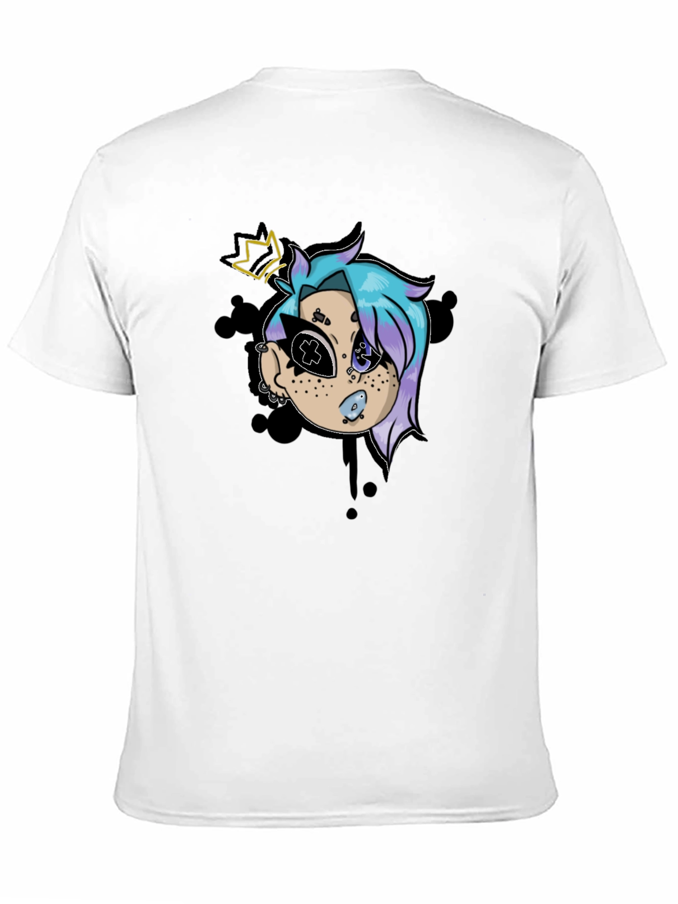 Cartoon Character Graphic Black T-Shirt