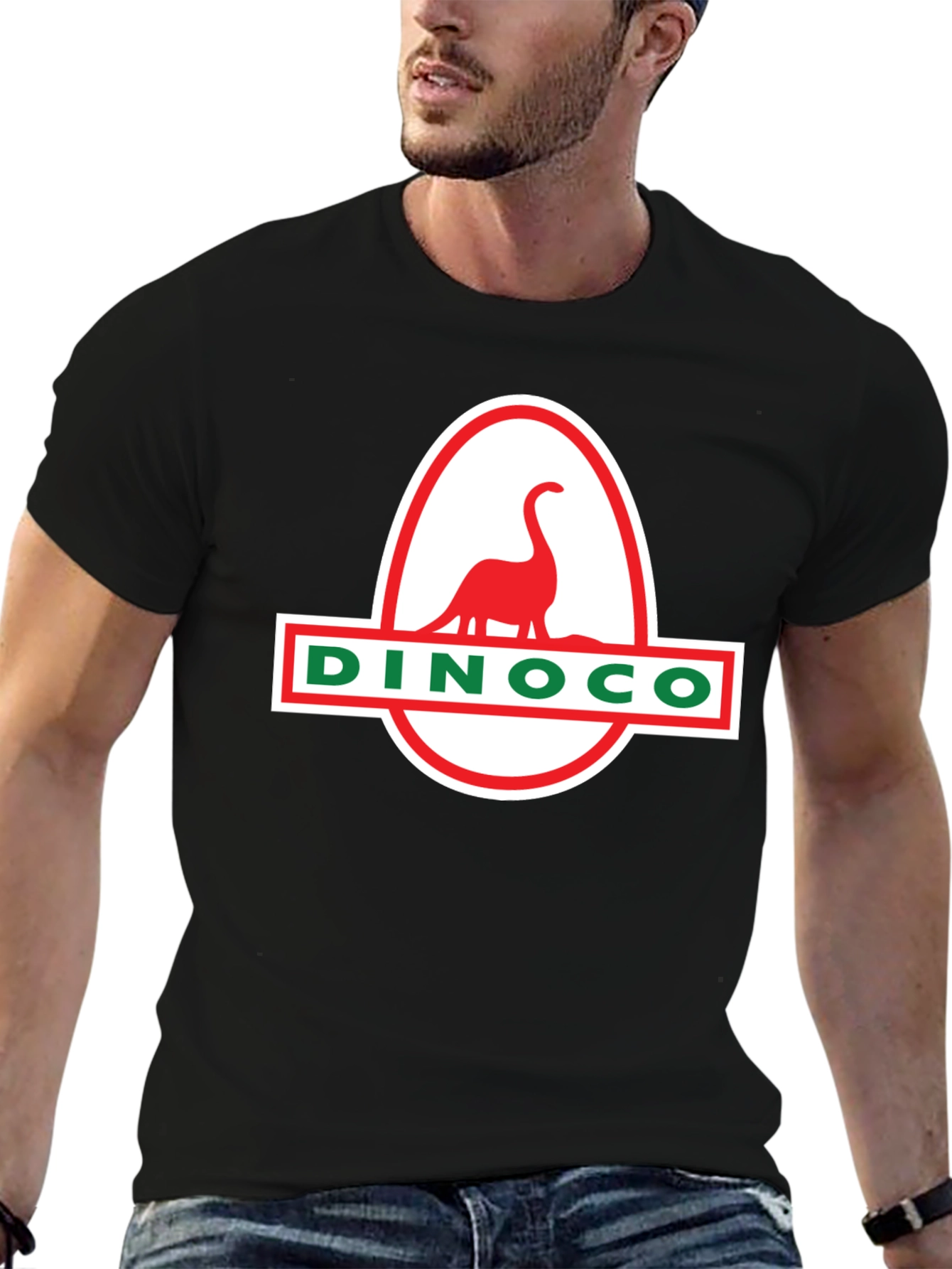 DINOCO T-Shirt - Black Classic Dinosaur Design