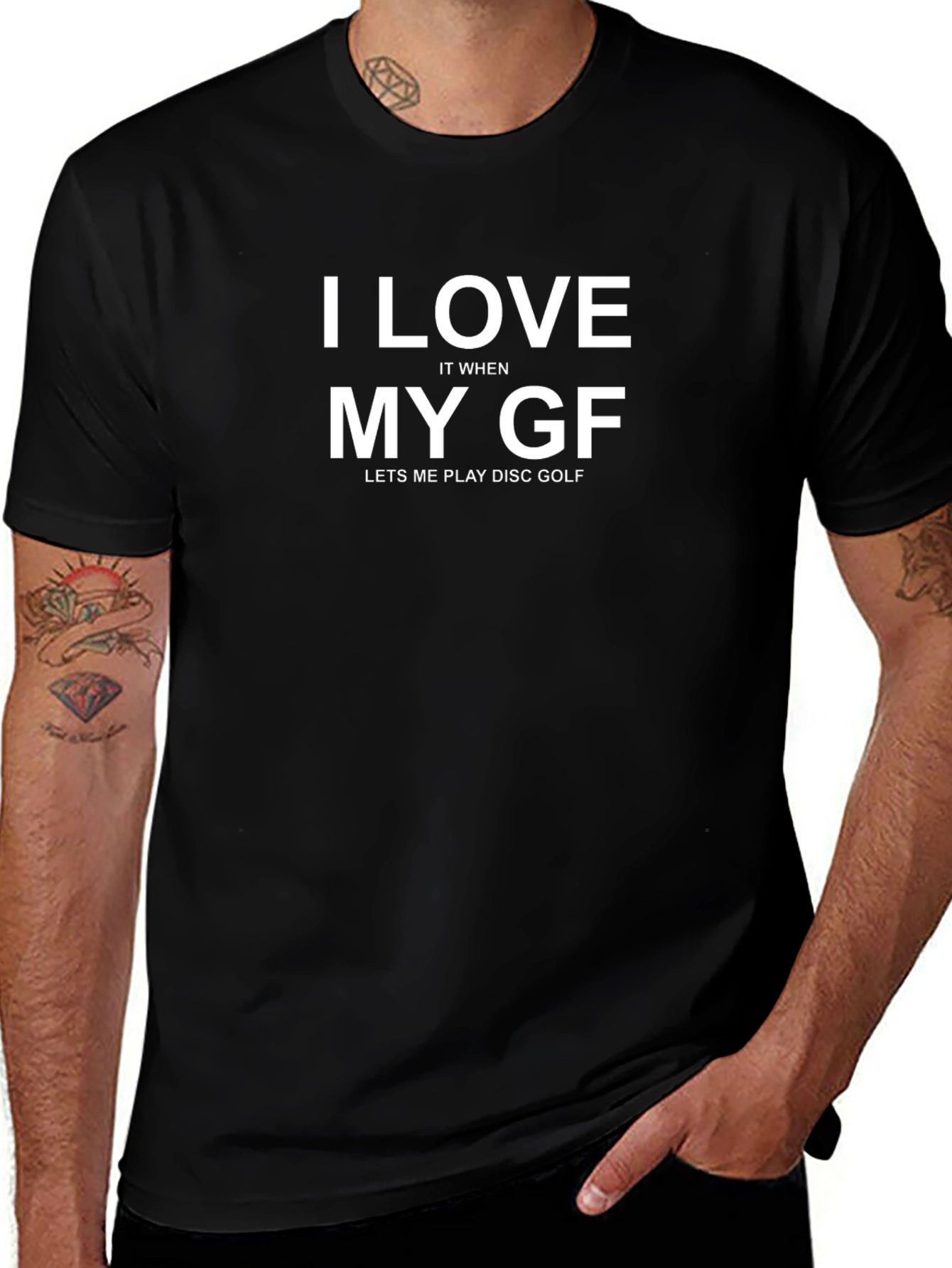 I Love My GF Disc Golf T-Shirt