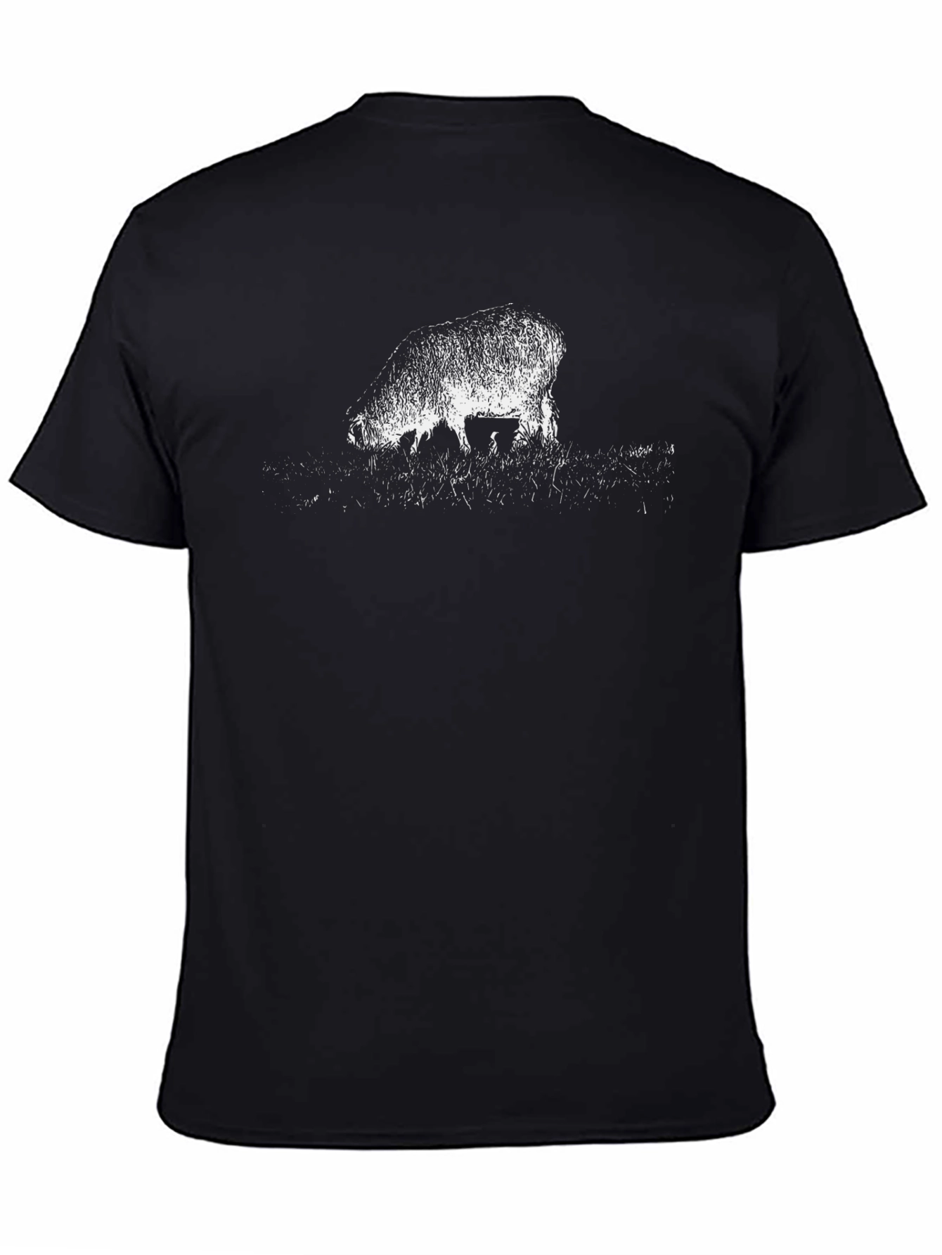 Sheep Graphic T-Shirt - Stylish Black Cotton Tee