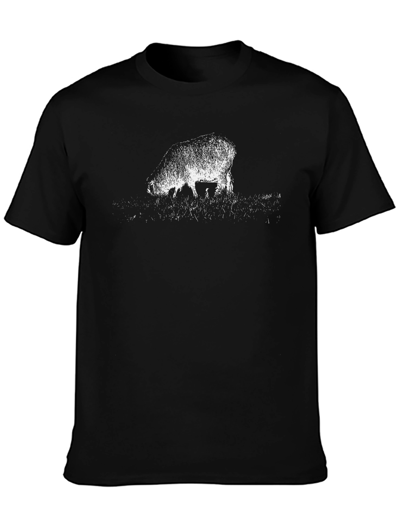 Sheep Graphic T-Shirt - Stylish Black Cotton Tee