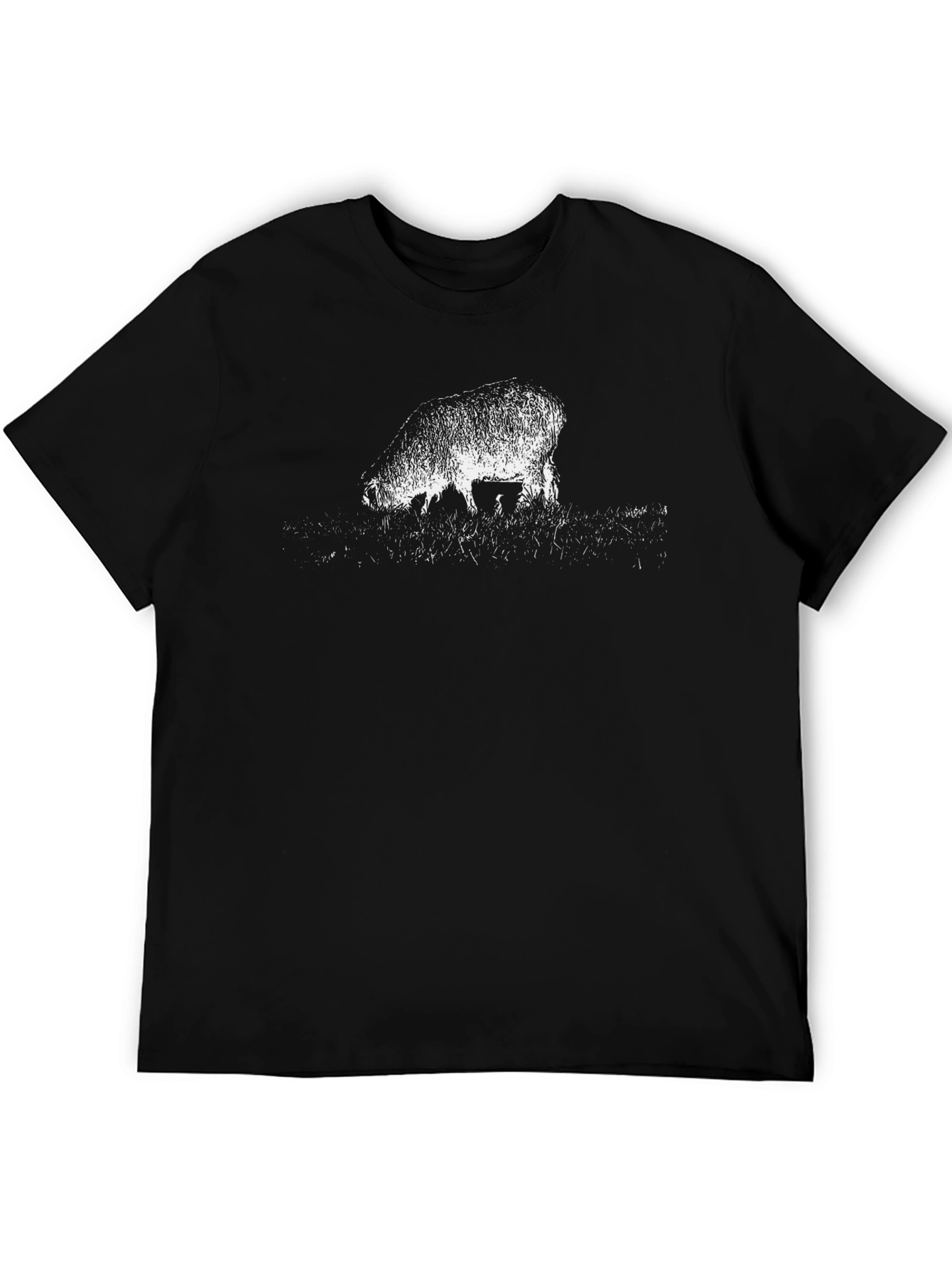 Sheep Graphic T-Shirt - Stylish Black Cotton Tee