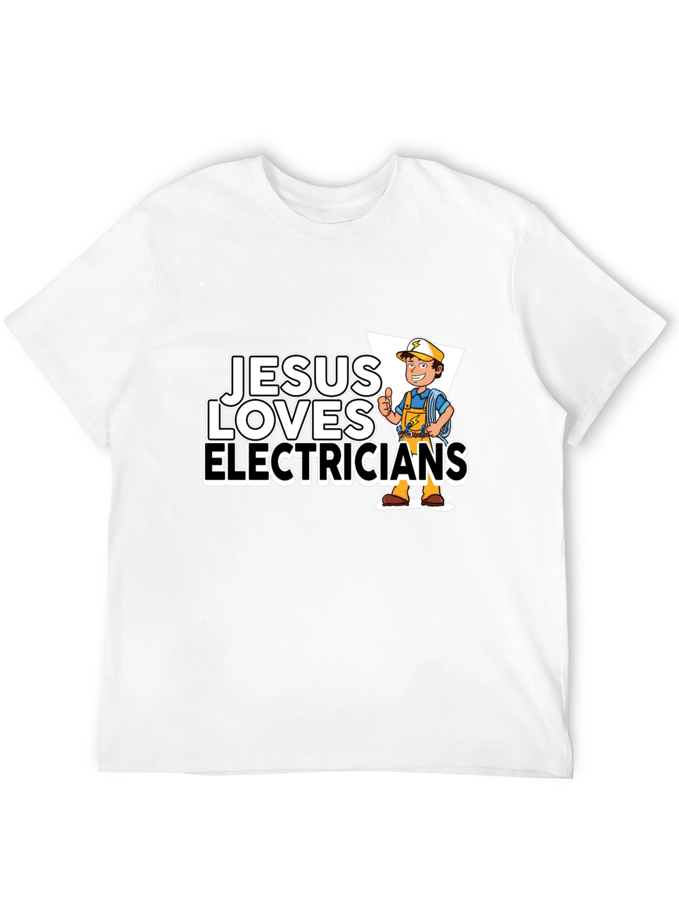 Jesus Loves Electricians T-Shirt | Christian Electrician Gift