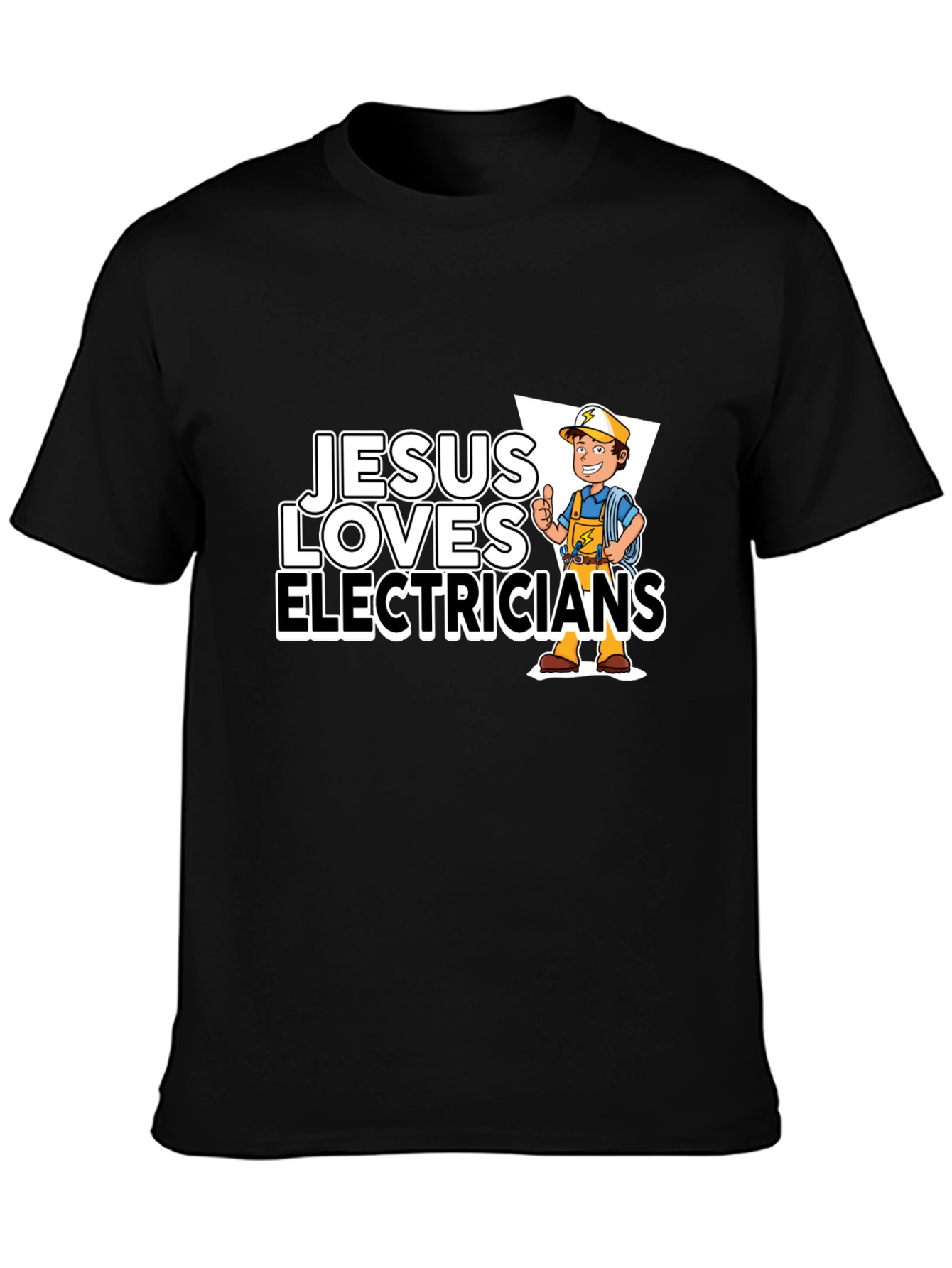 Jesus Loves Electricians T-Shirt | Christian Electrician Gift