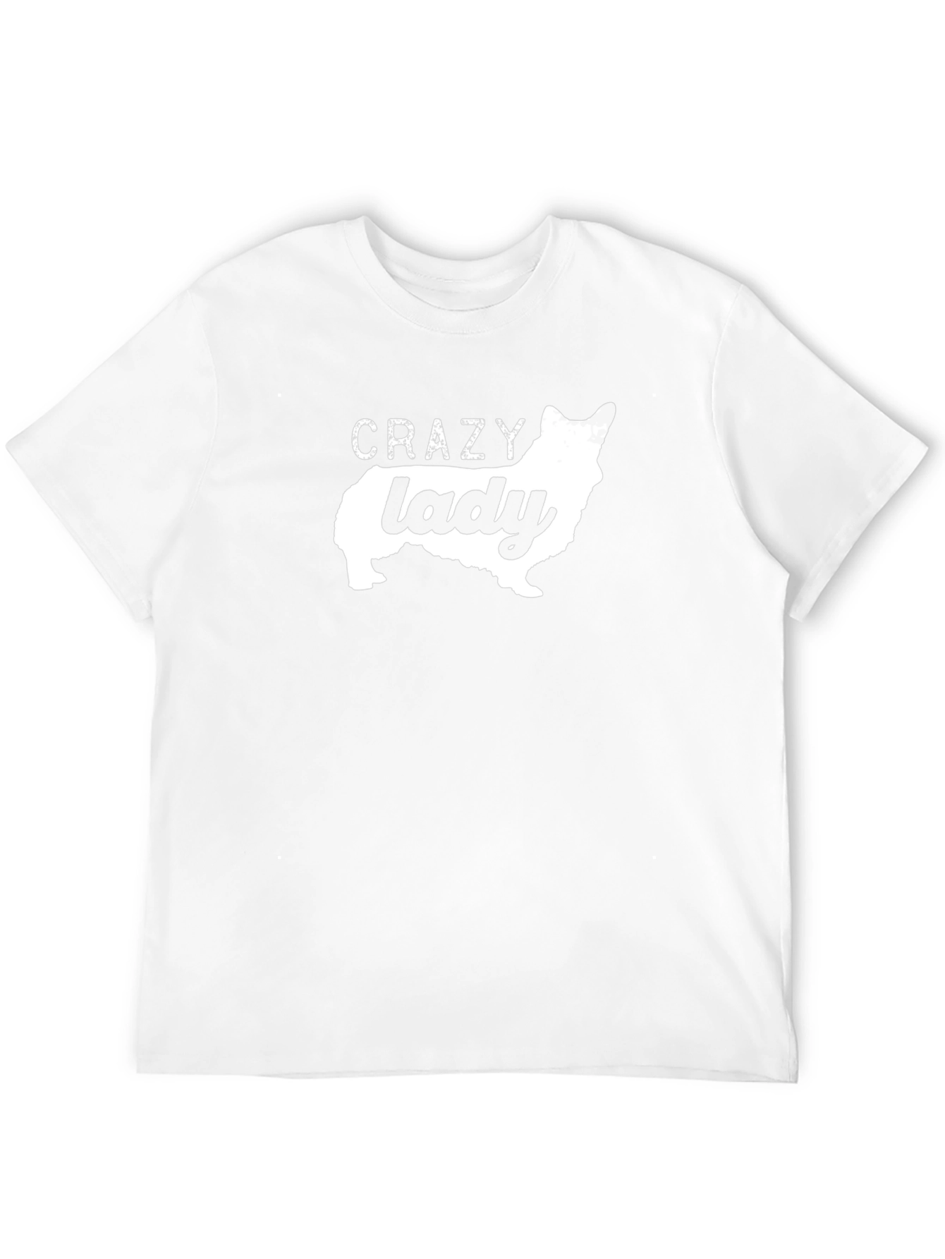 Crazy Corgi Lady Black T-Shirt