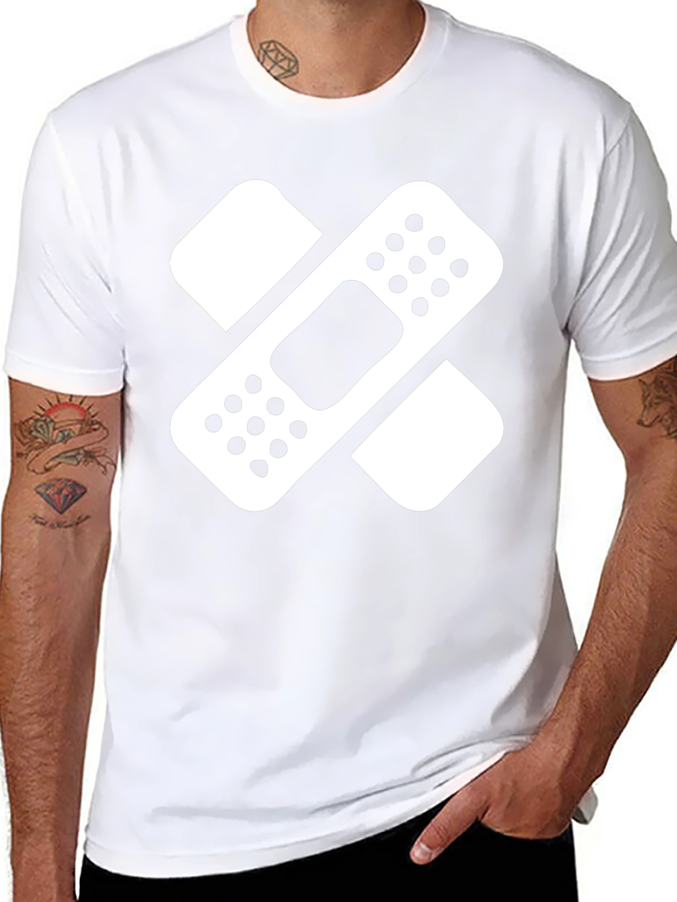 Bandage Graphic Tee - Funny First Aid Shirt
