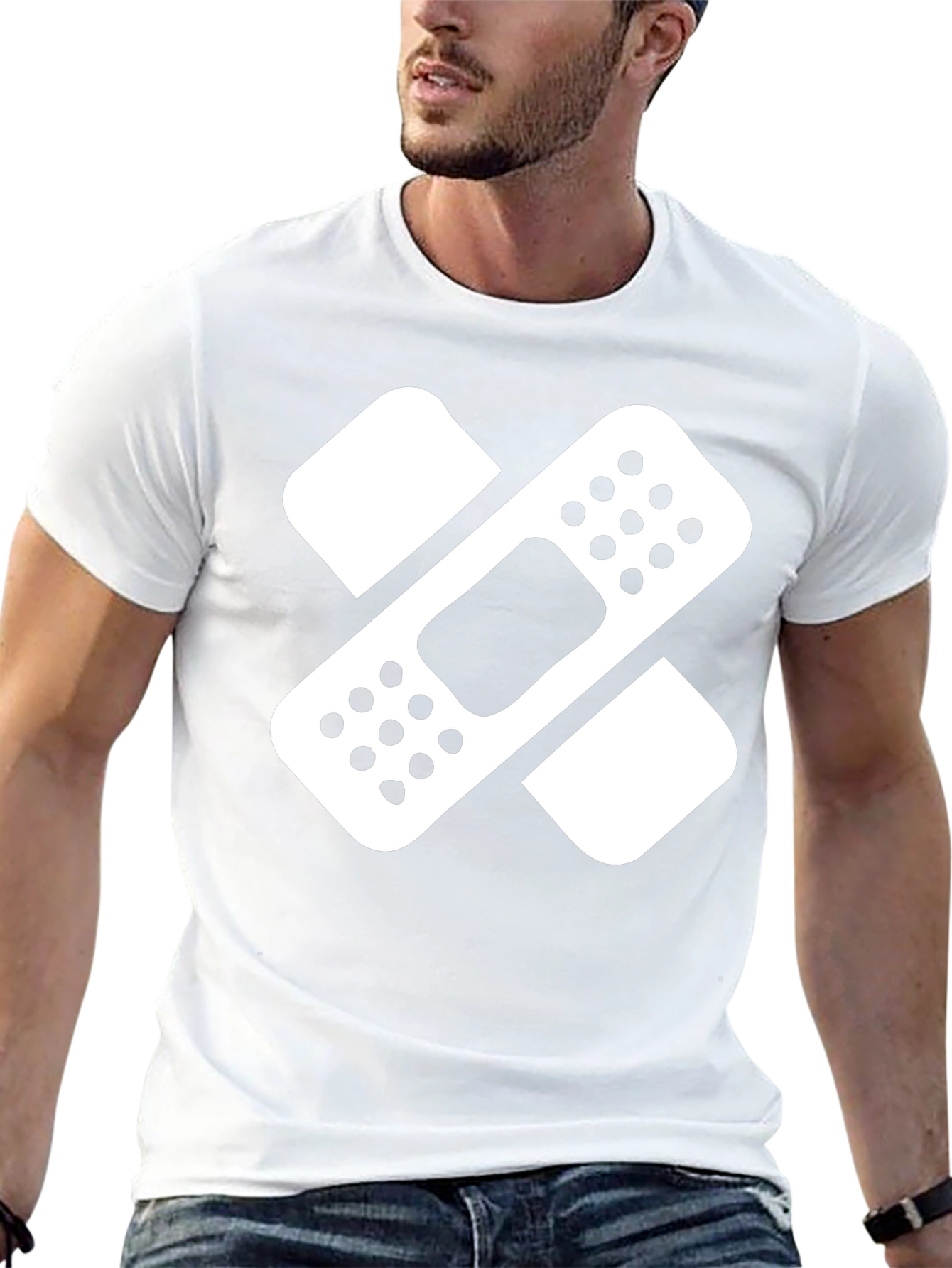 Bandage Graphic Tee - Funny First Aid Shirt