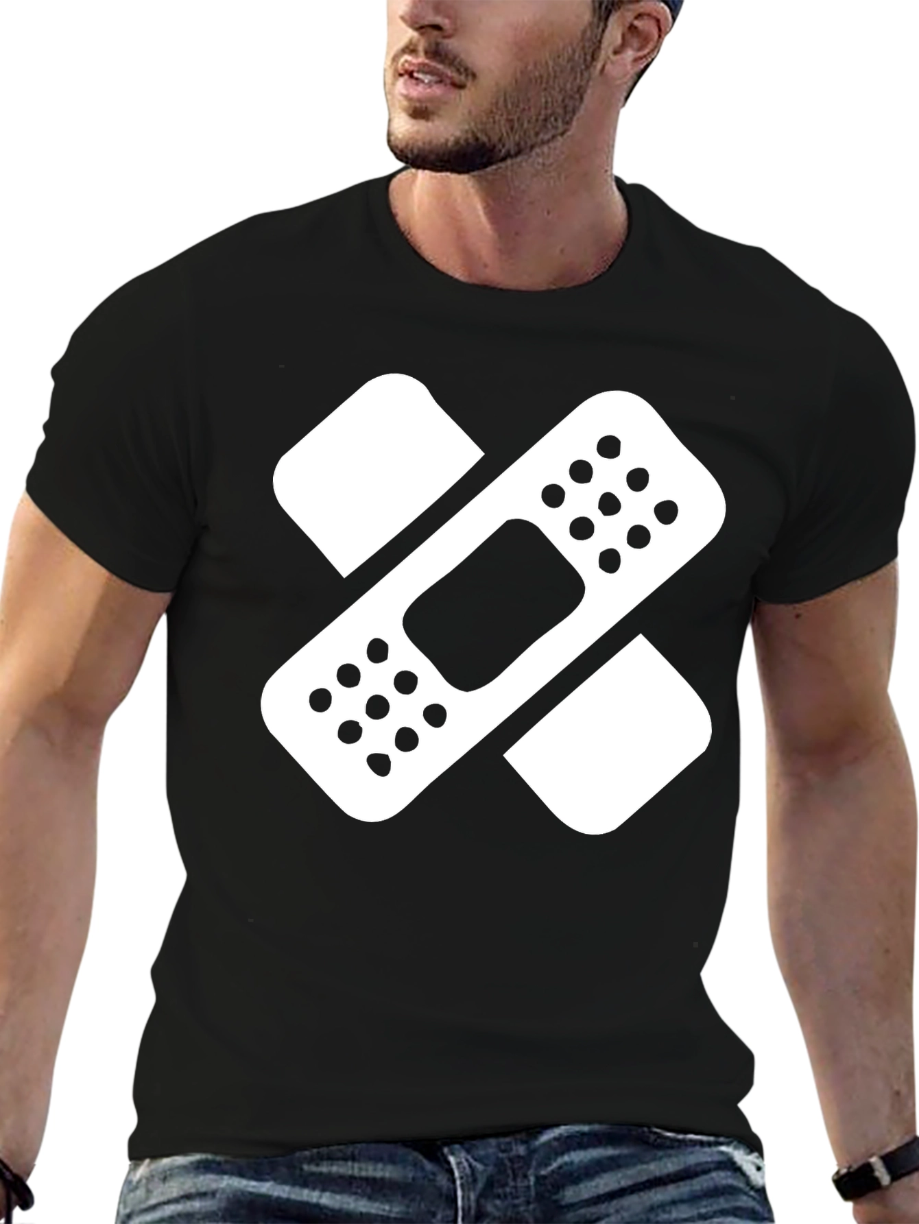 Bandage Graphic Tee - Funny First Aid Shirt