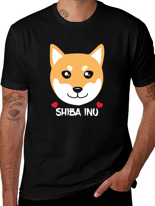 Shiba Inu Dog Graphic Print T-Shirt