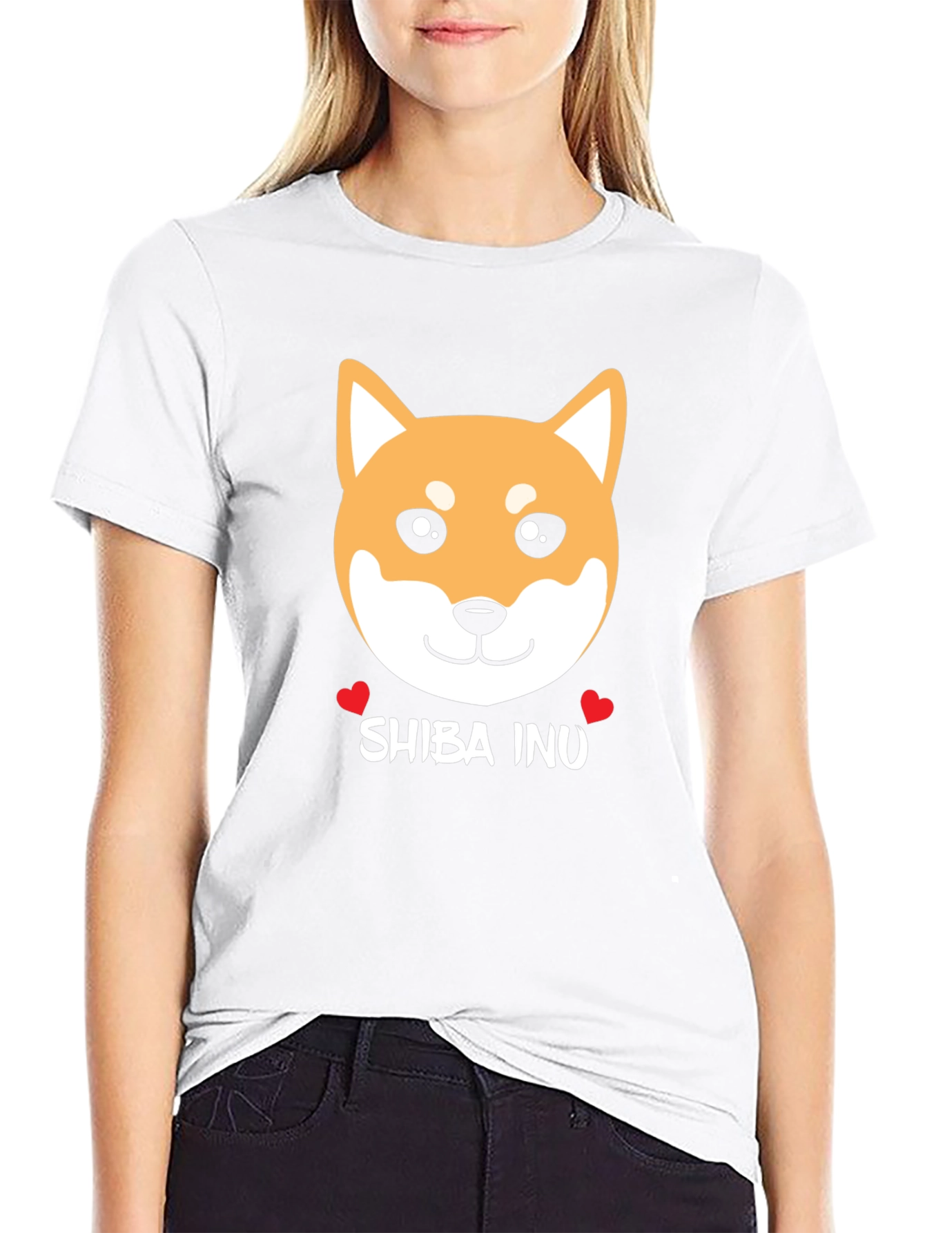 Shiba Inu Dog Graphic Print T-Shirt