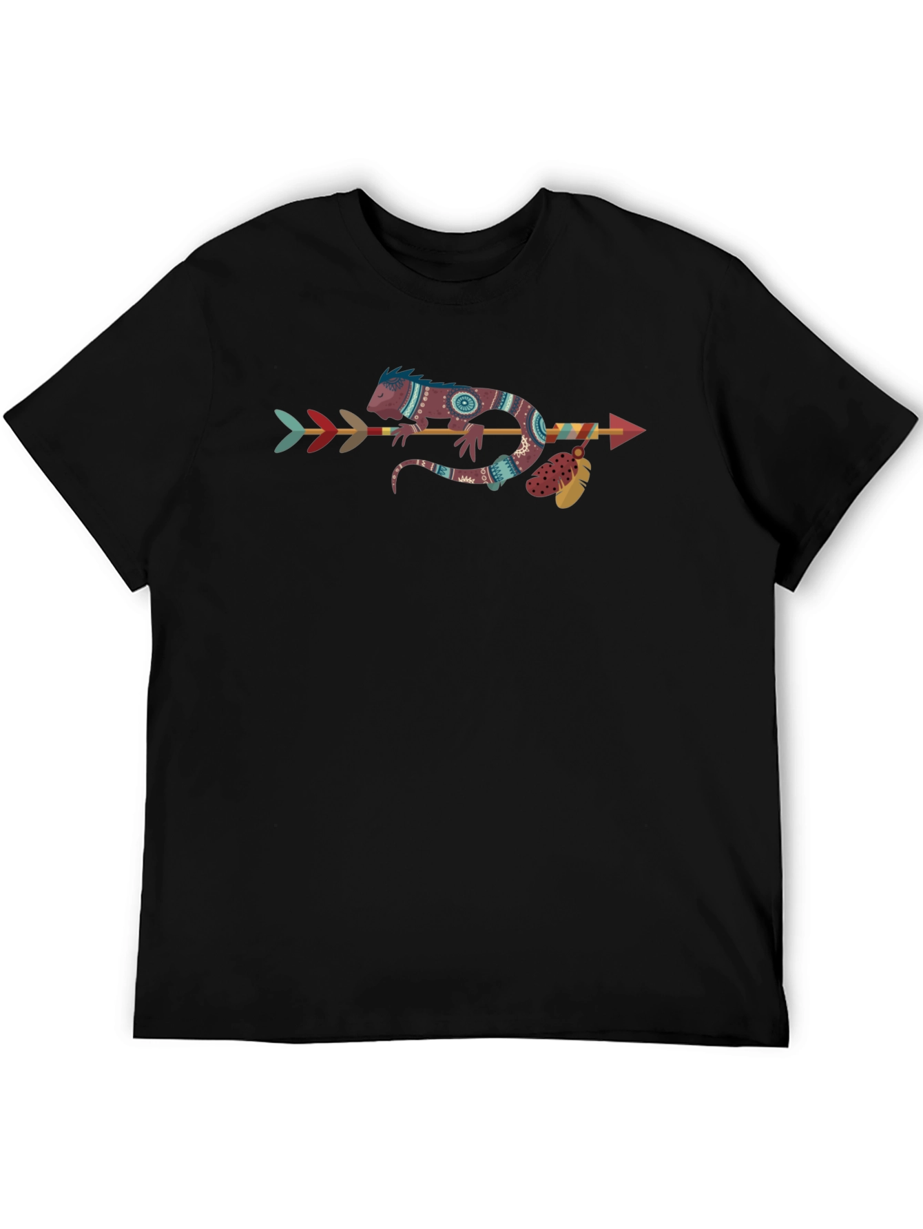 Tribal Lizard Arrow T-Shirt - Unique Graphic Tee