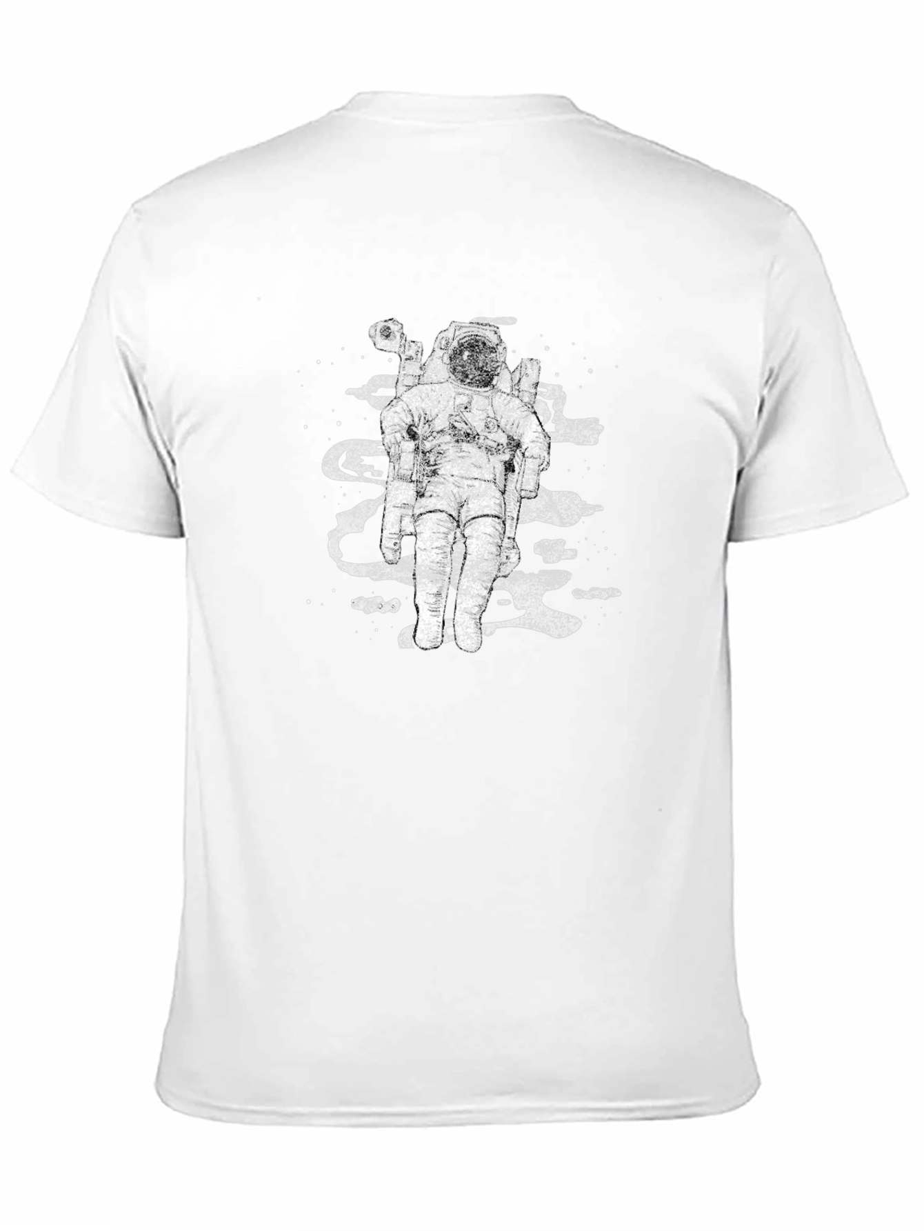 Astronaut Space Art Black T-Shirt