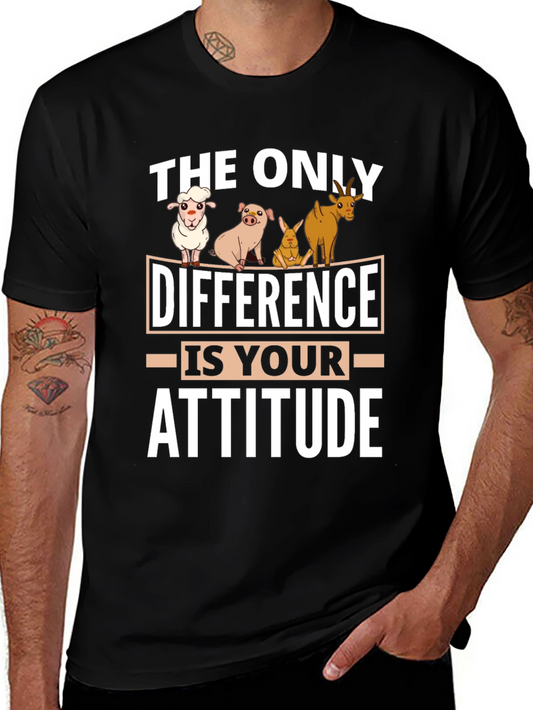 Attitude Vegan T-Shirt - Cute Animal Cartoon Tee
