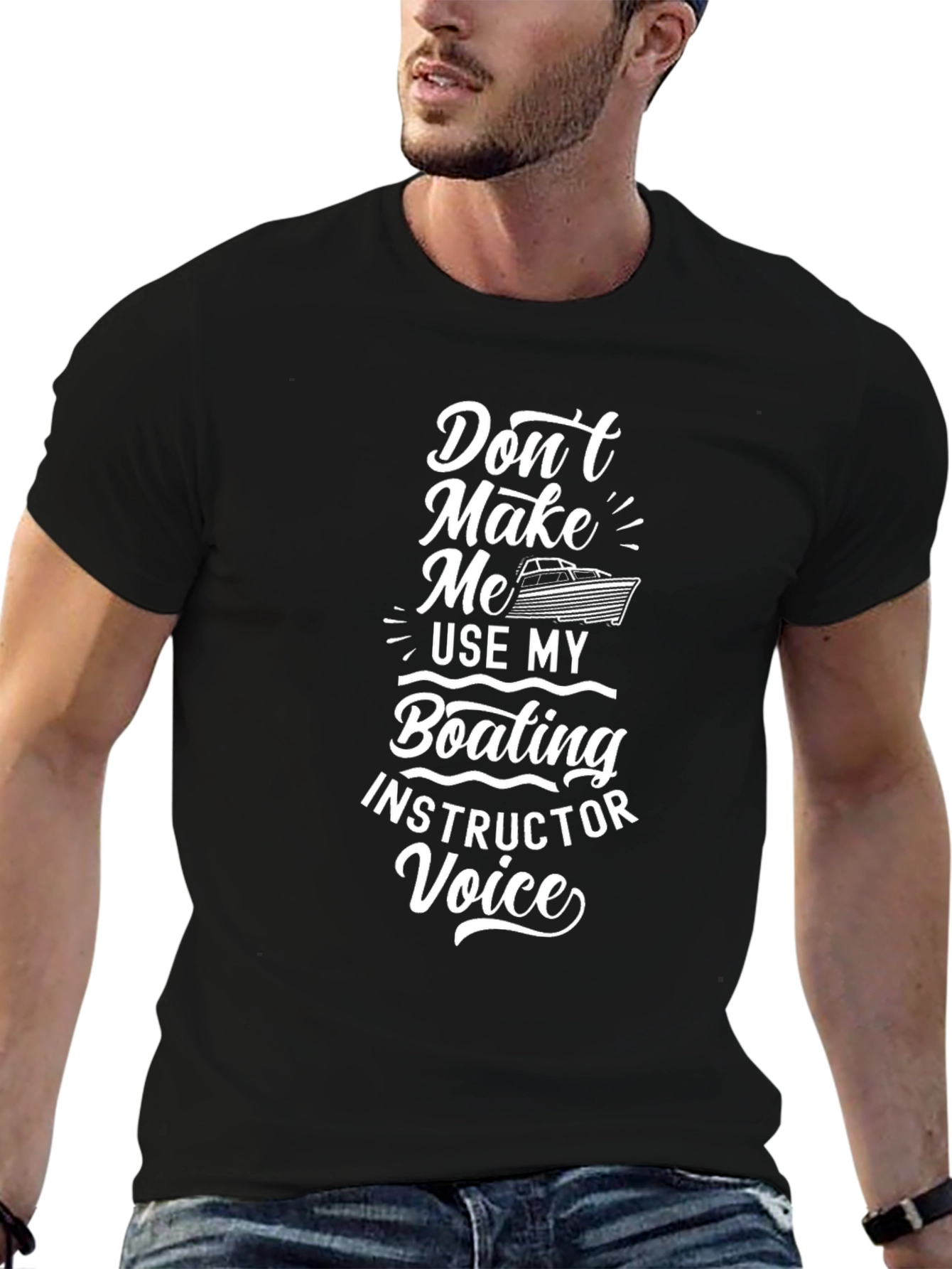 Boating Instructor Voice Graphic Tee - Black
