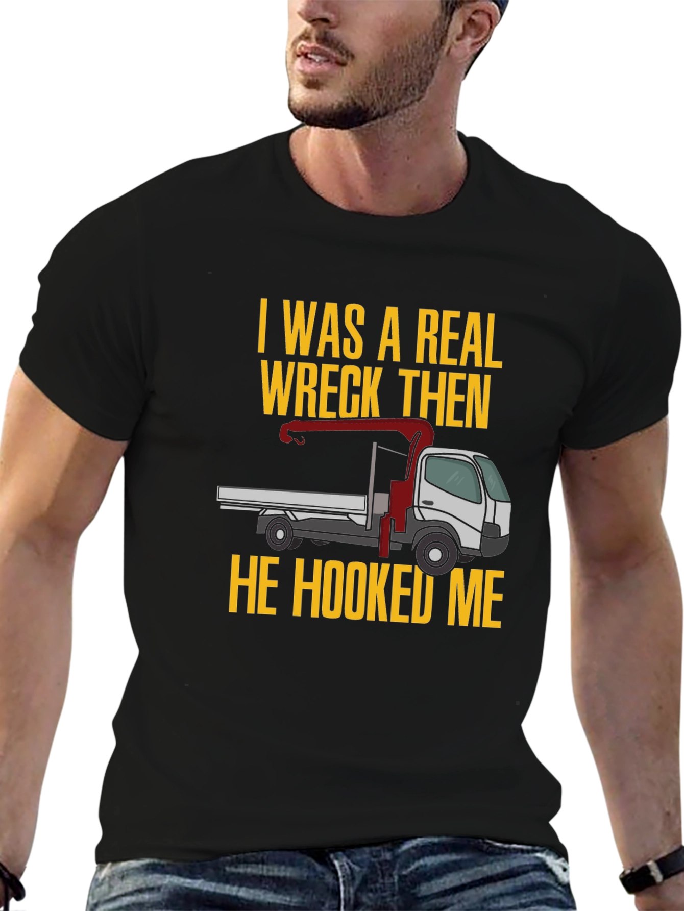 Wreck Then Hooked Me Truck Graphic Tee