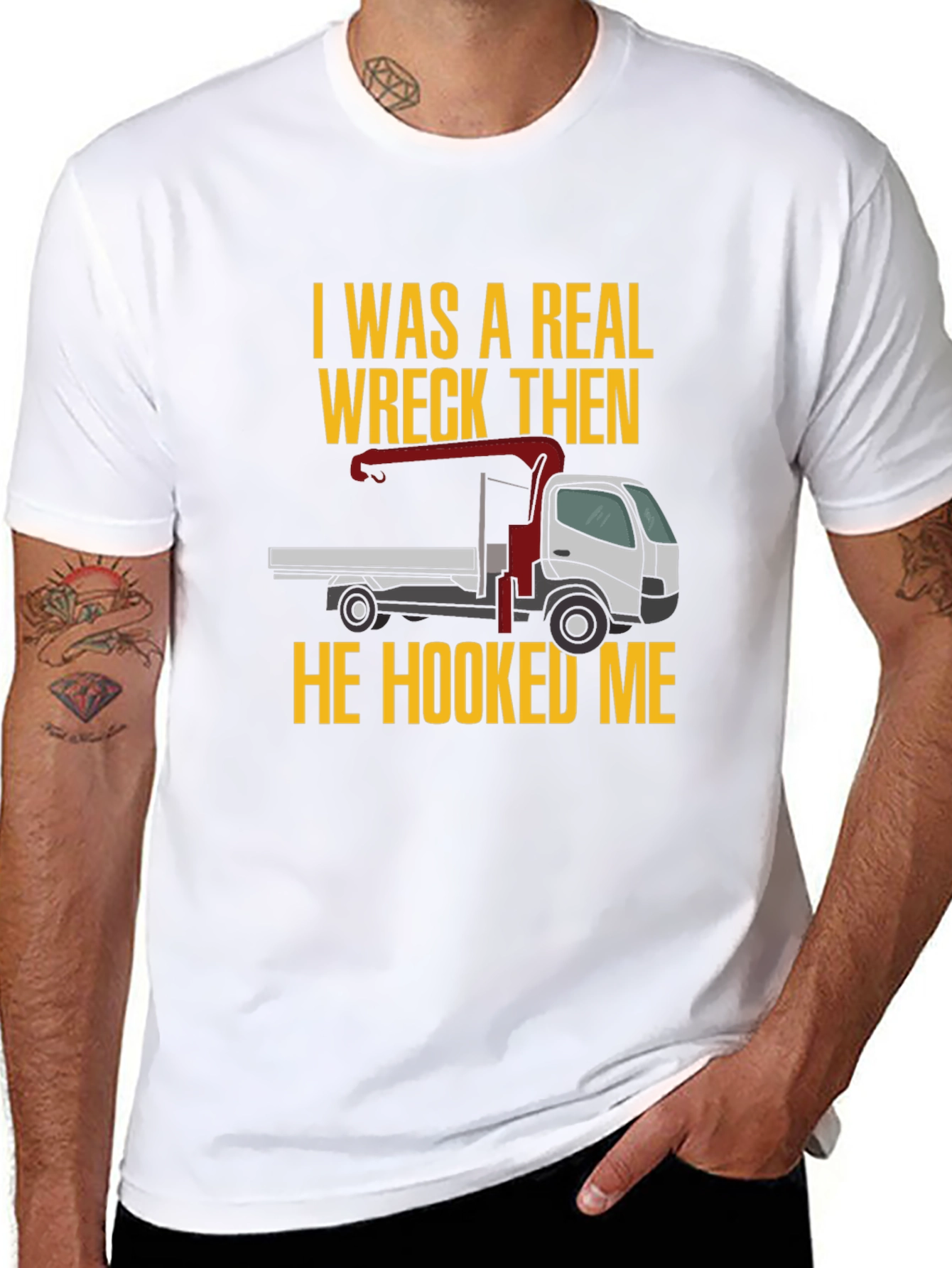 Wreck Then Hooked Me Truck Graphic Tee