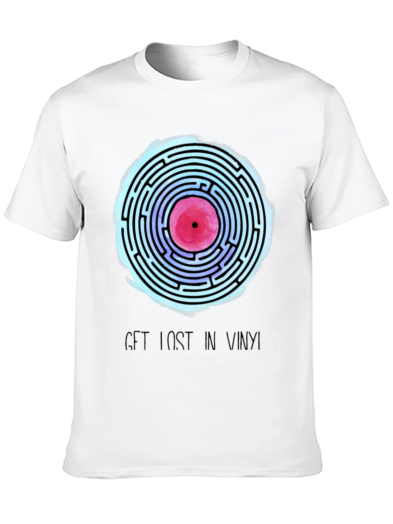 Vinyl Maze Tee - Get Lost in Music