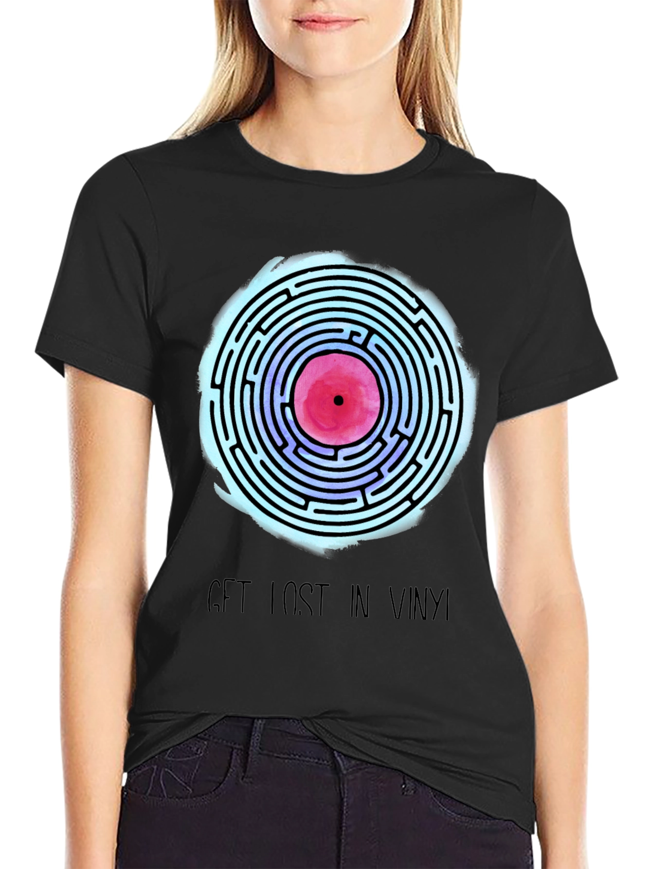Vinyl Maze Tee - Get Lost in Music