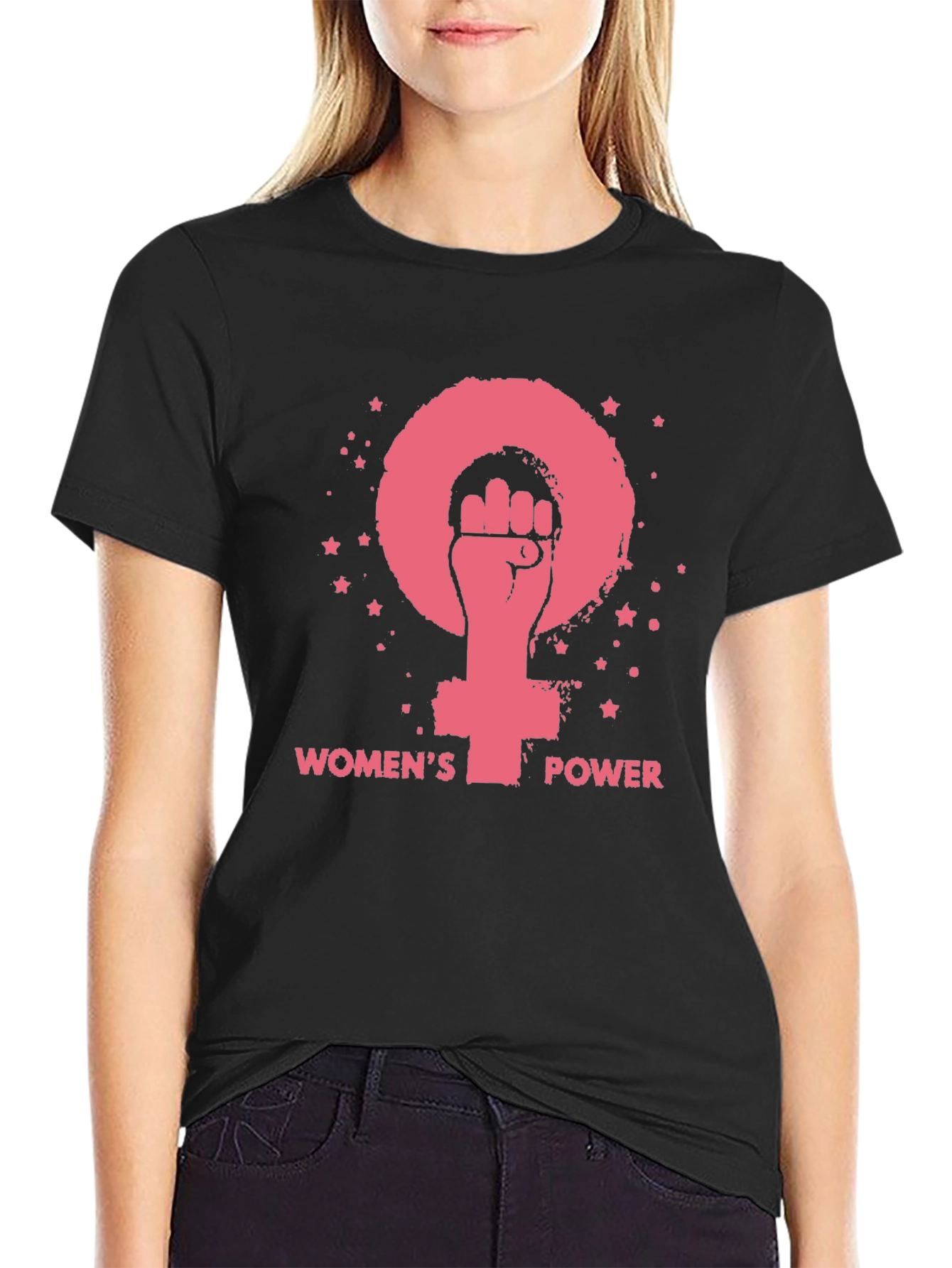Womens Power Graphic Tee - Feminist Fist