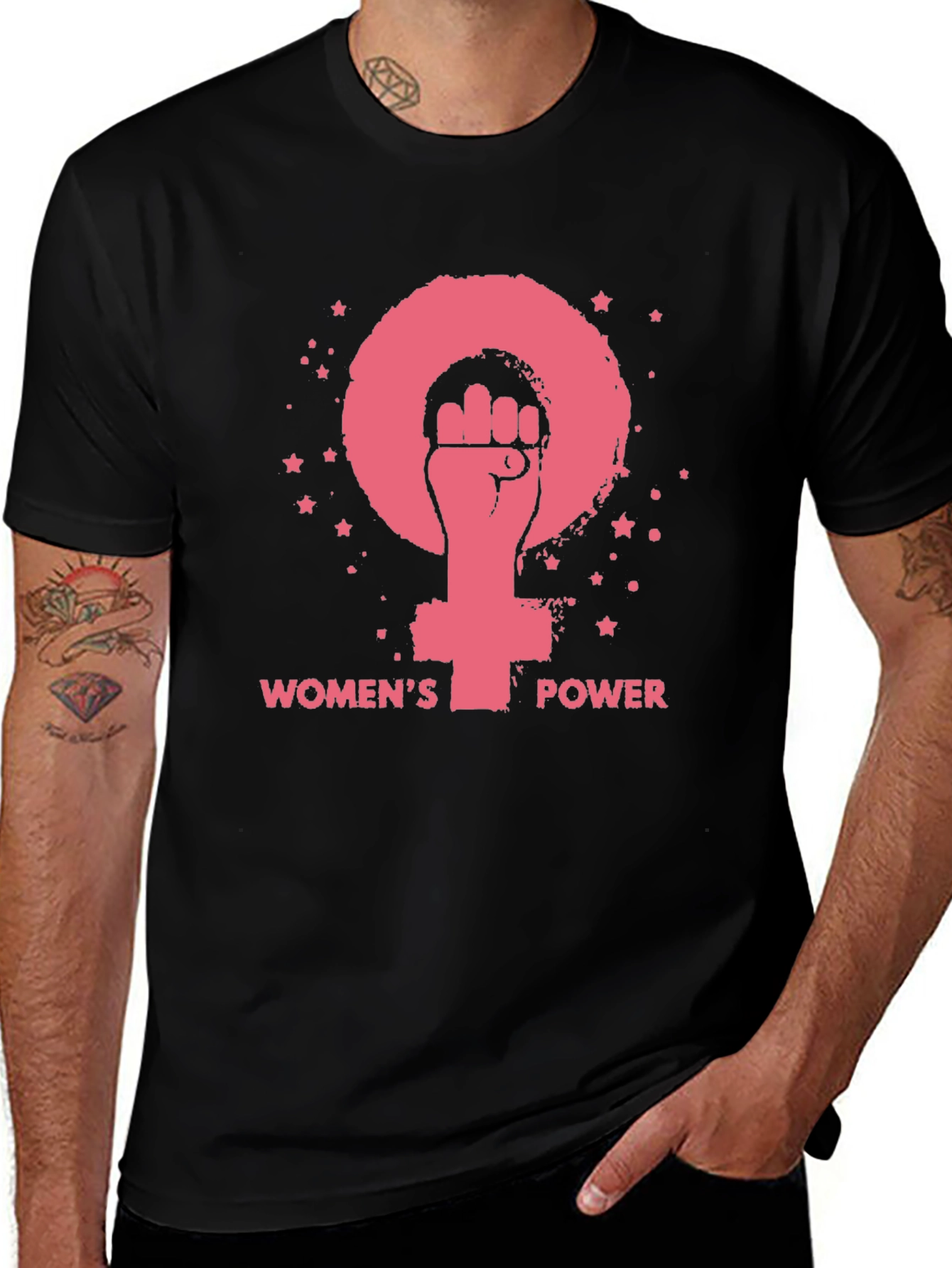 Womens Power Graphic Tee - Feminist Fist