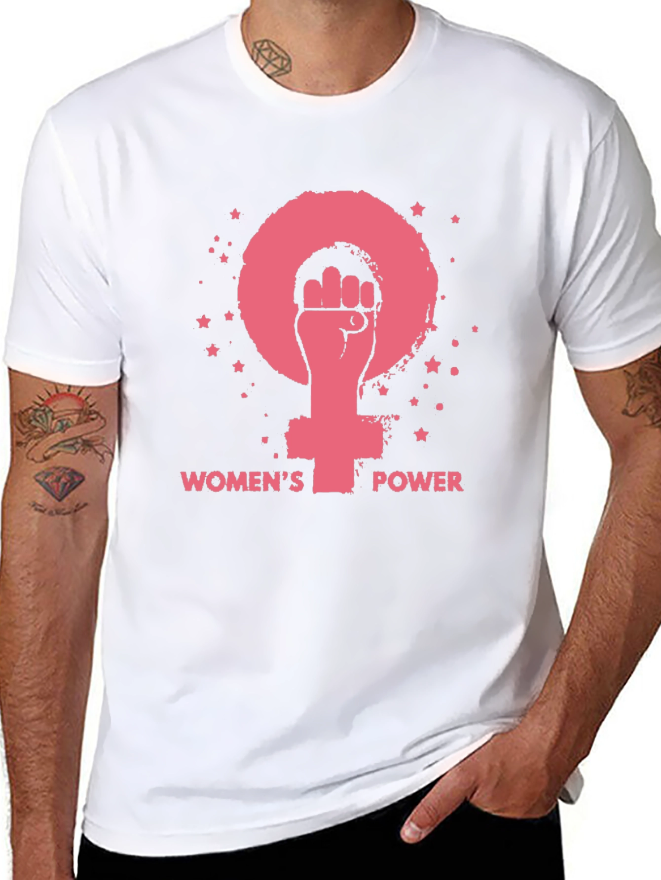 Womens Power Graphic Tee - Feminist Fist