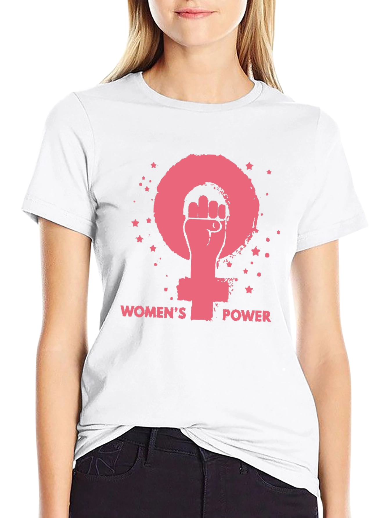 Womens Power Graphic Tee - Feminist Fist