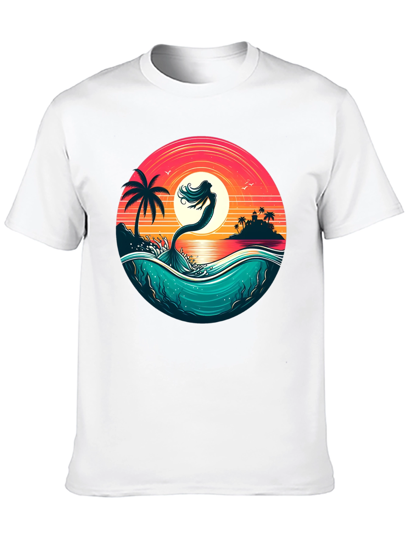 Mermaid Sunset T-Shirt - Ocean Vibes