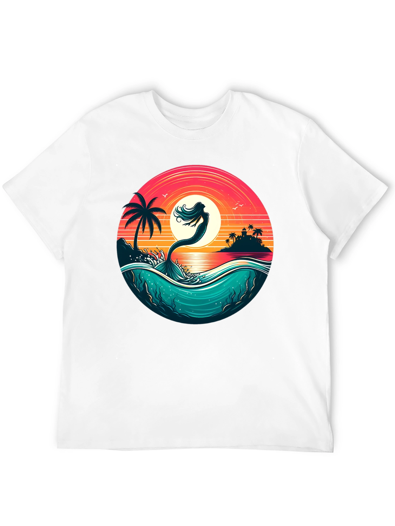 Mermaid Sunset T-Shirt - Ocean Vibes