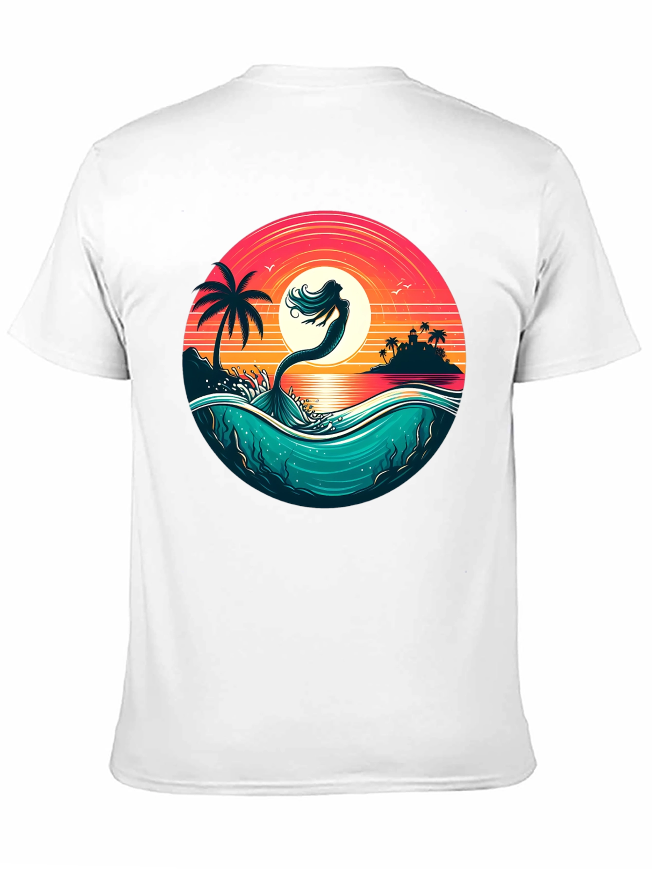 Mermaid Sunset T-Shirt - Ocean Vibes
