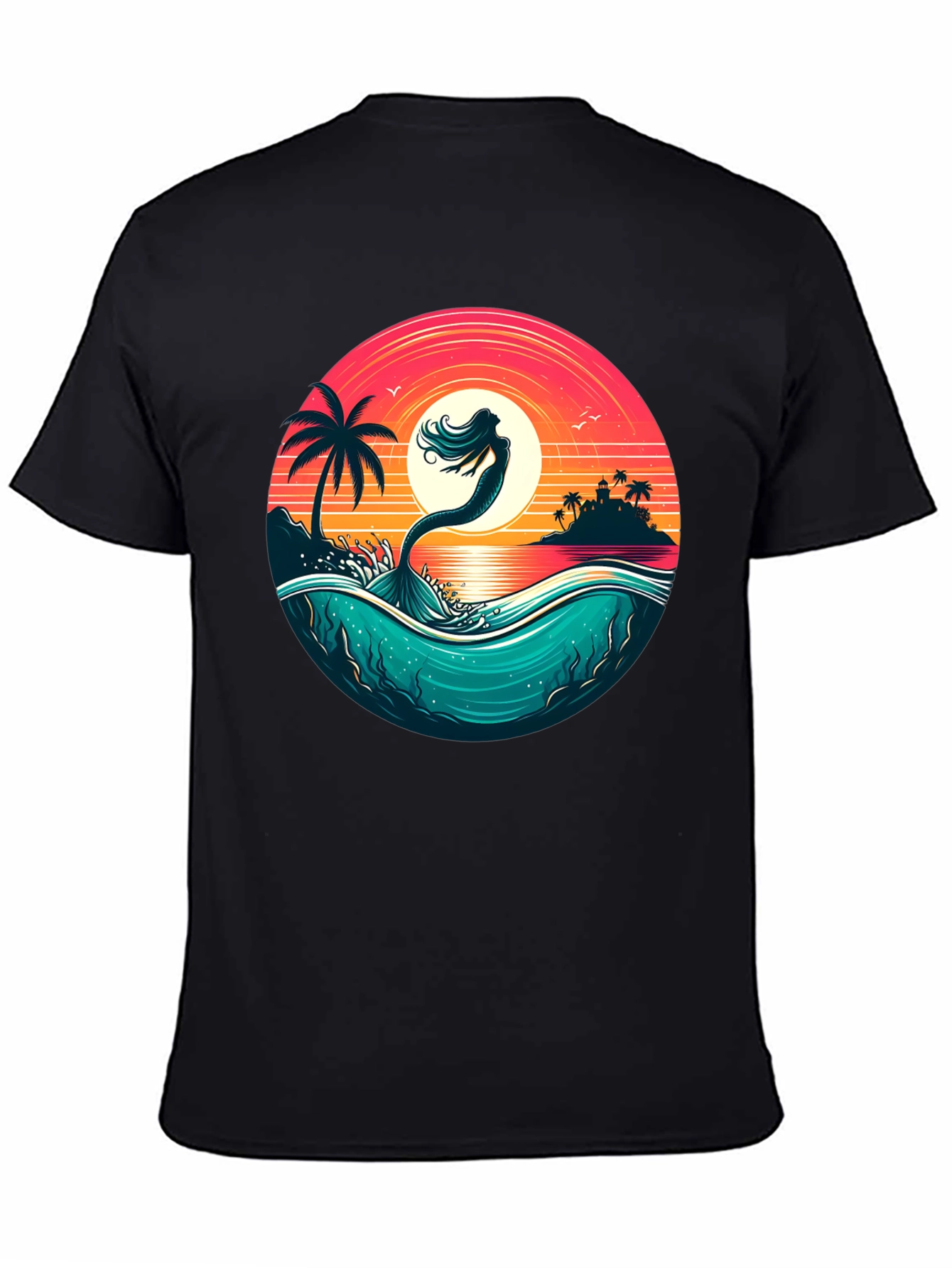 Mermaid Sunset T-Shirt - Ocean Vibes