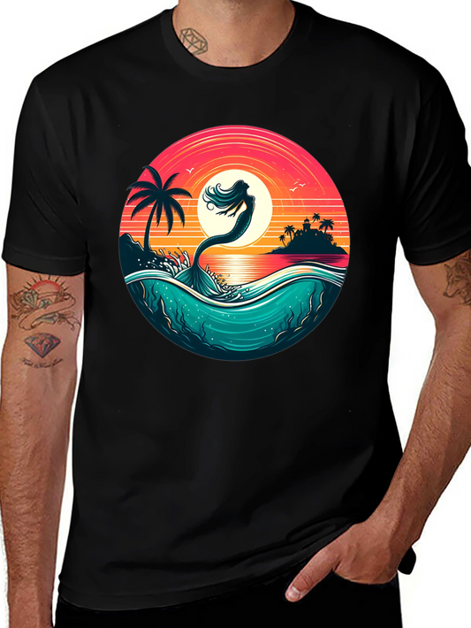 Mermaid Sunset T-Shirt - Ocean Vibes